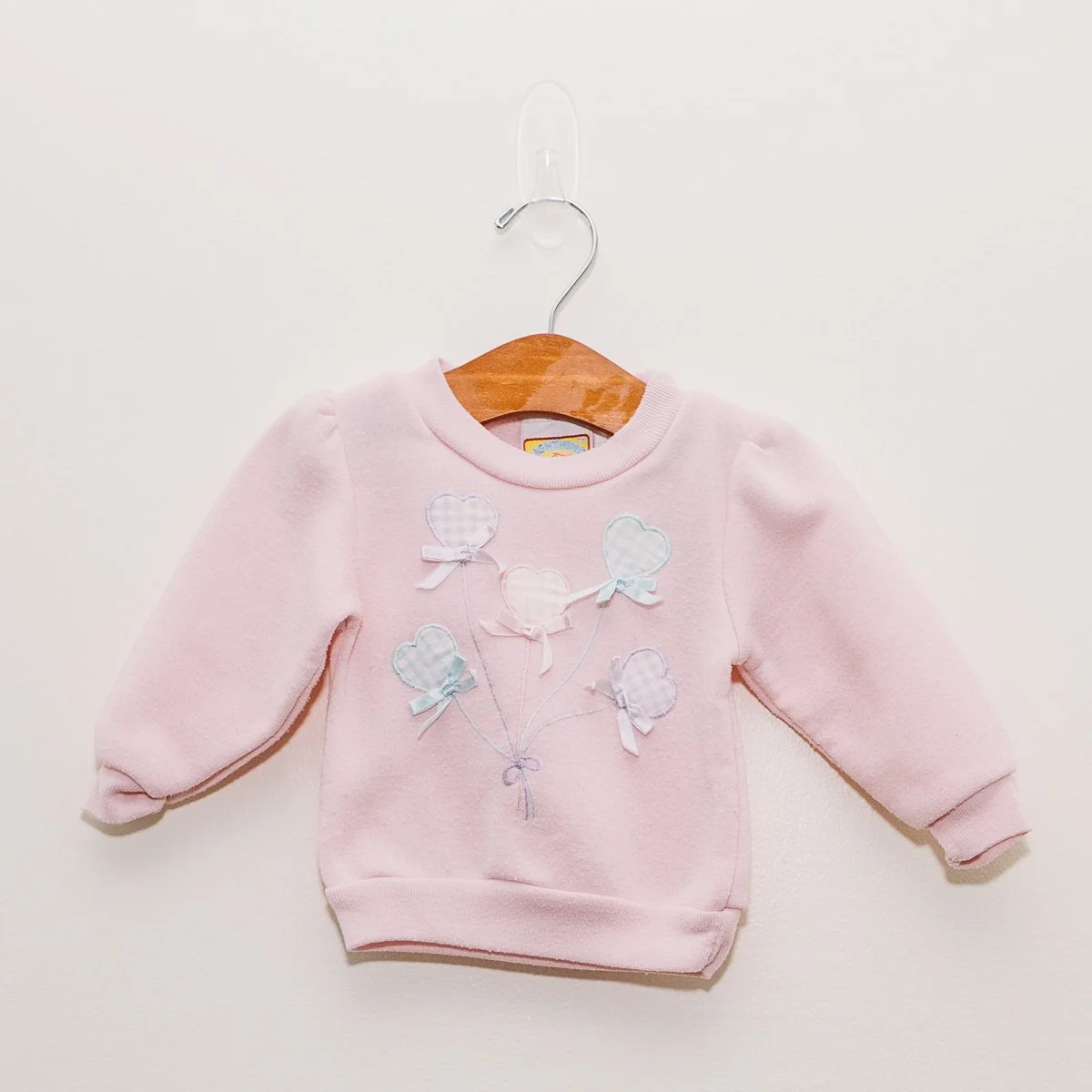 80s Lightning Bug Heart Balloons Infant Crewneck Sweatshirt (0-3M)