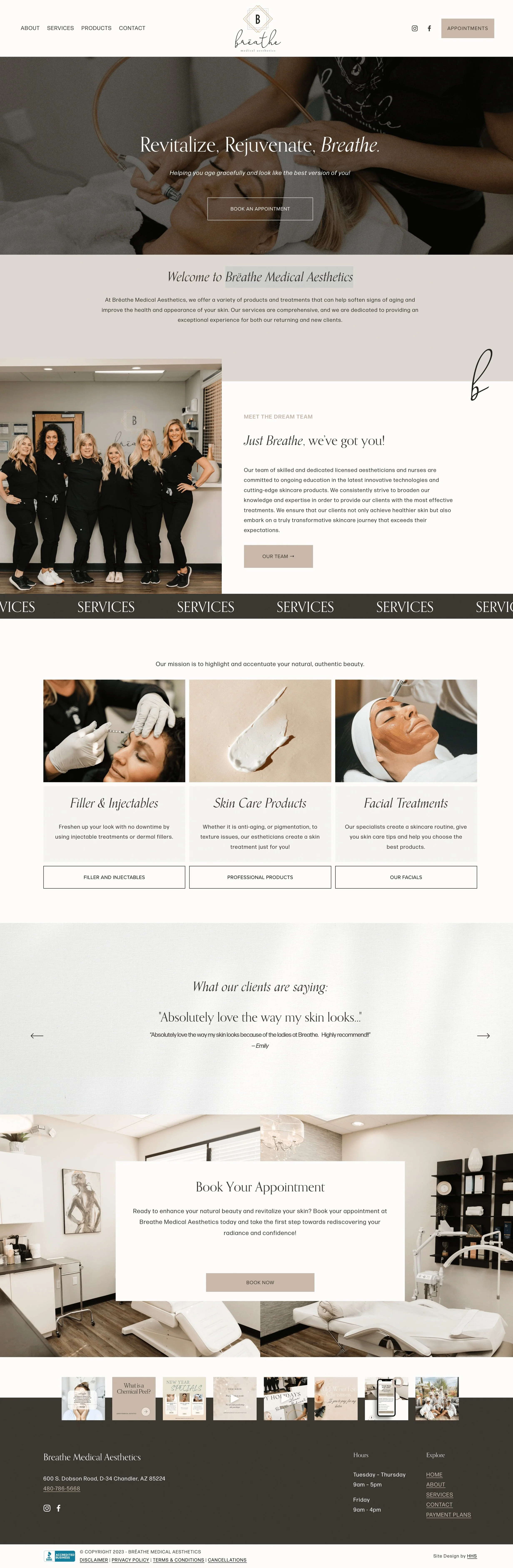 medical spa web design
