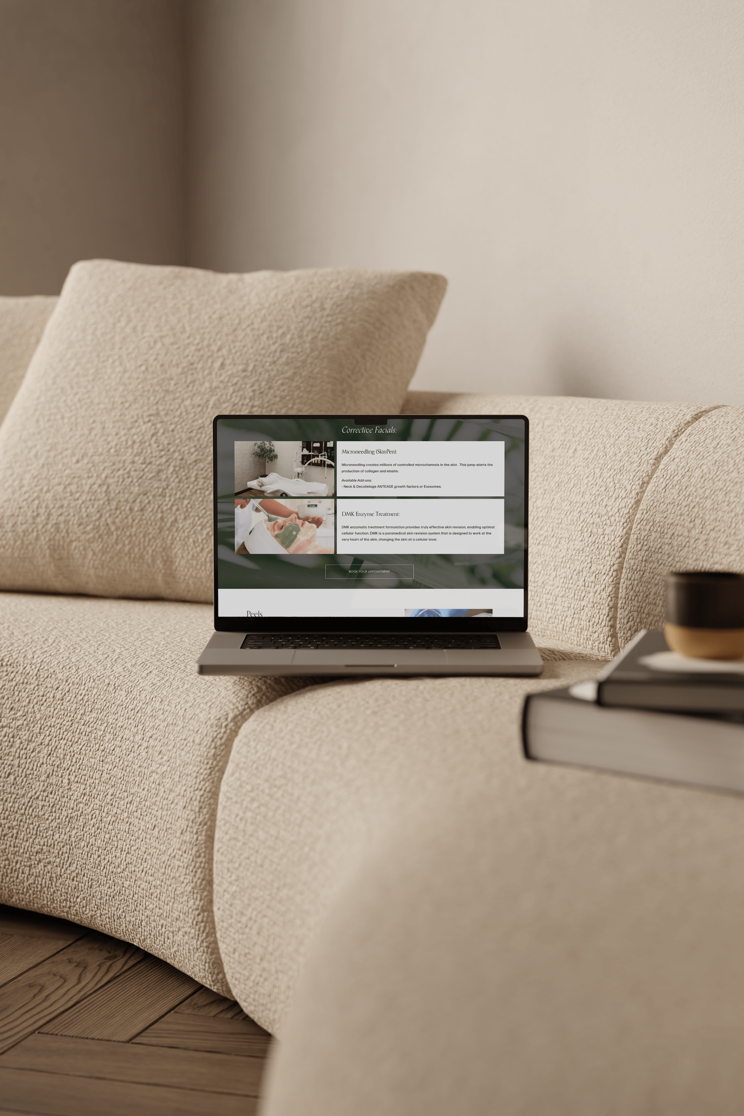 Aesthetician website inspiration