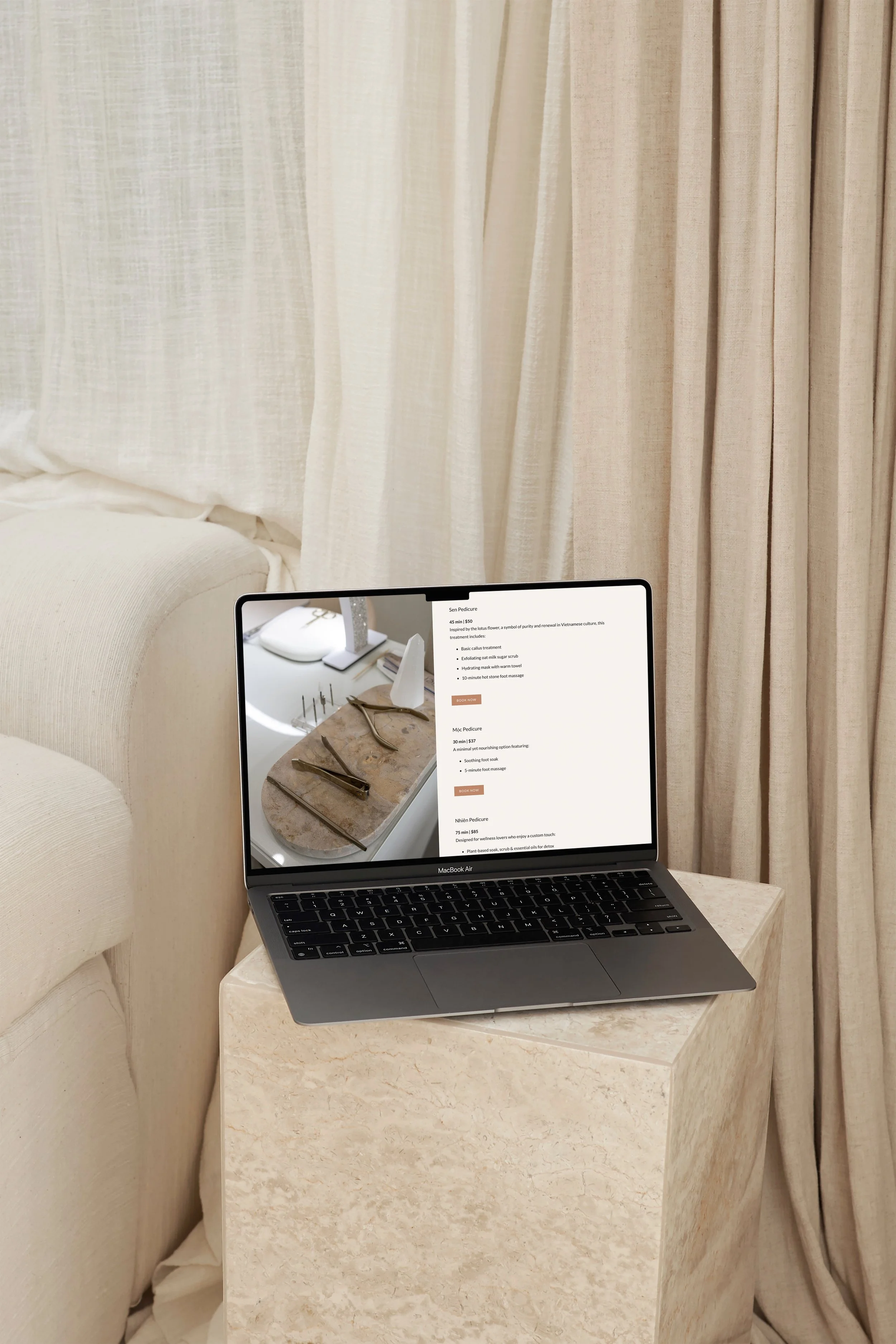 Head spa website design for Nhiên Head Spa & Wellness