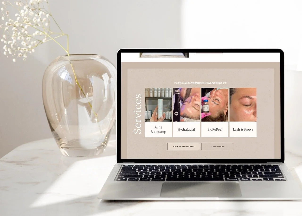 Website for medical aesthetician squarespace