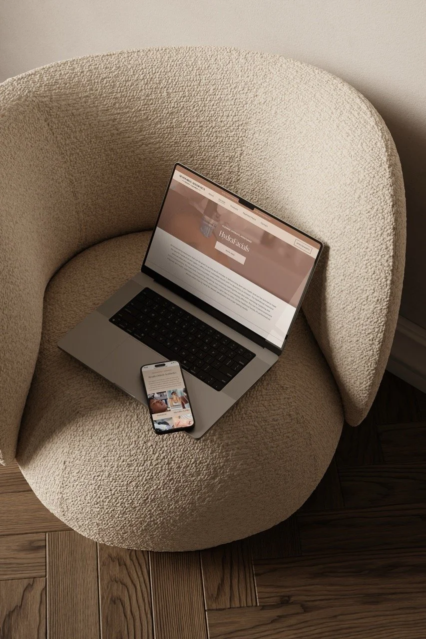 Website for medical aesthetician squarespace