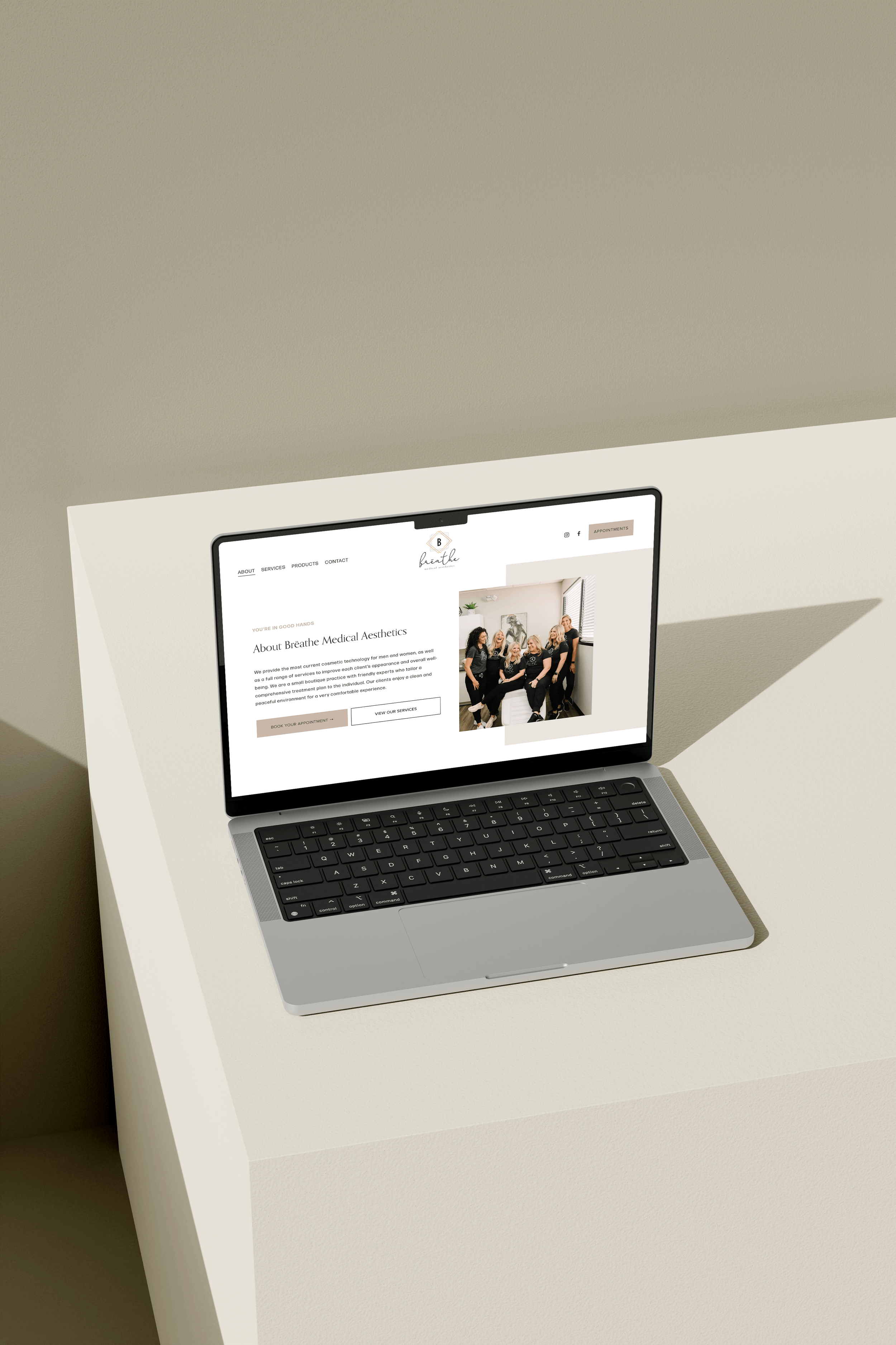 Website for medical aesthetician squarespace