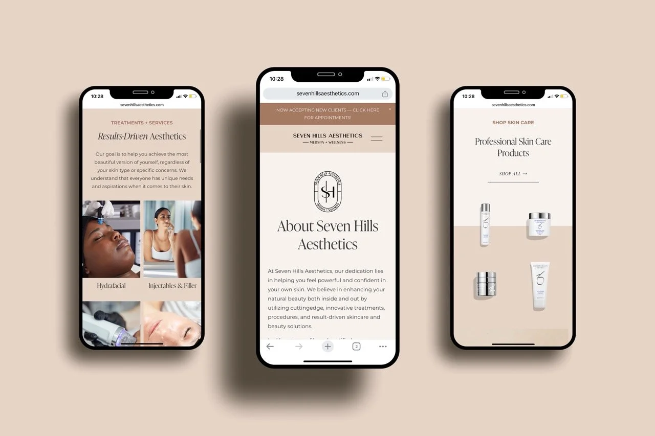 Website for medical aesthetician squarespace