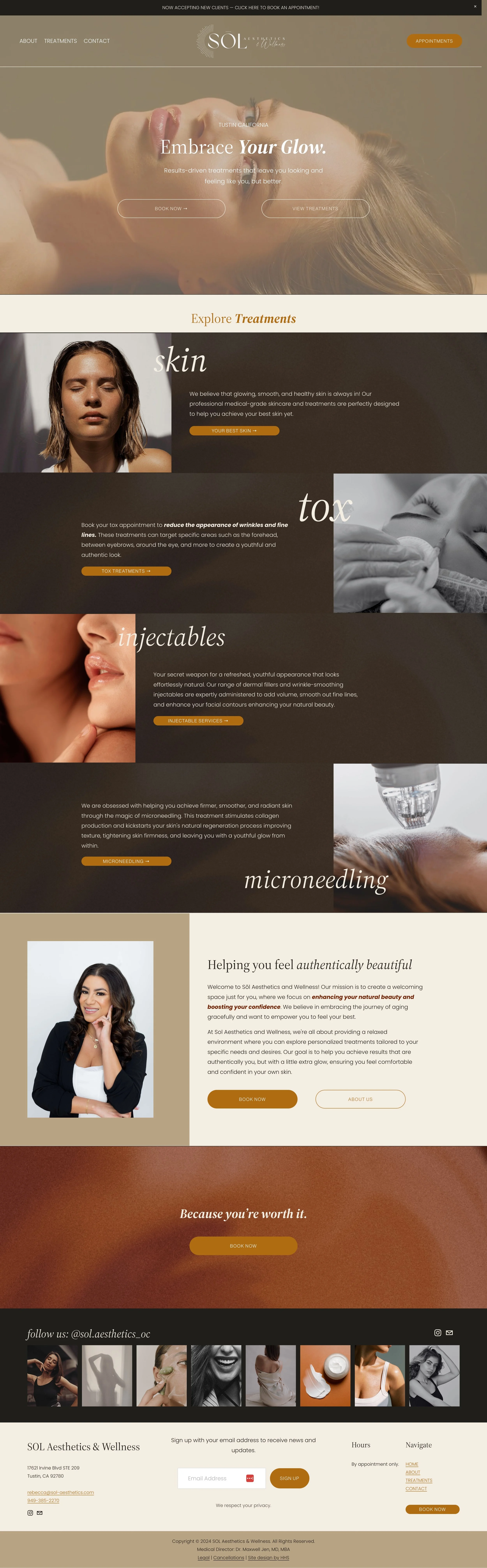 Aesthetics Practice and Med Spa Website Design Examples