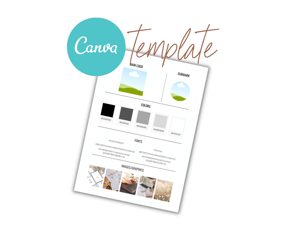 Free Canva brand board template