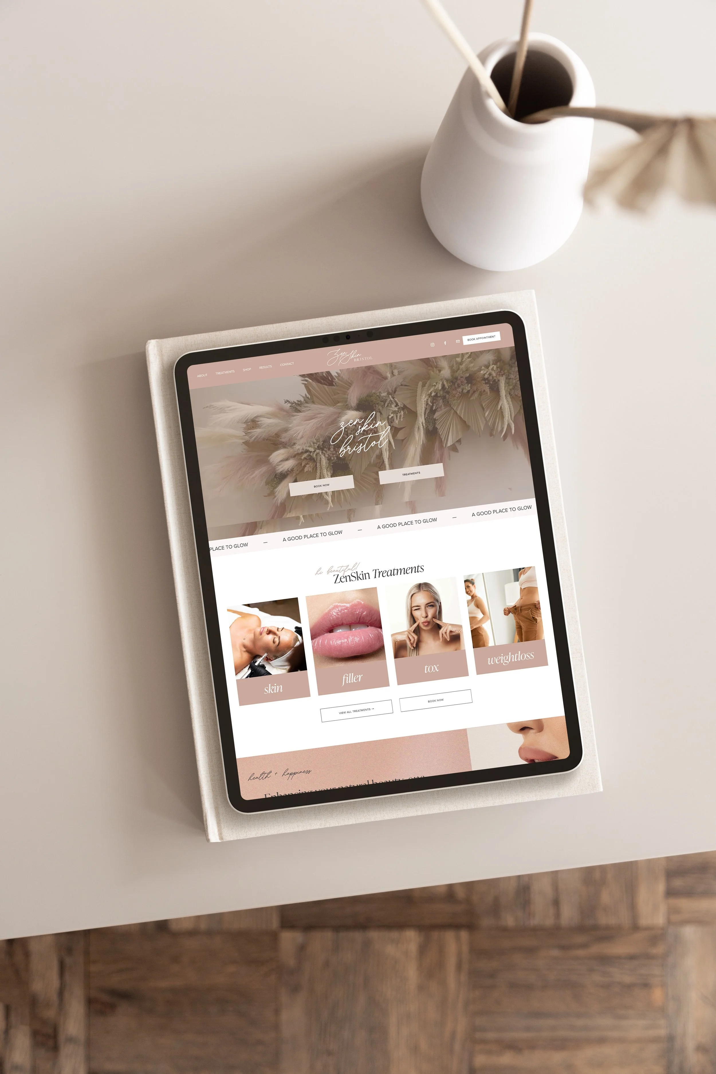 Aesthetician website inspiration