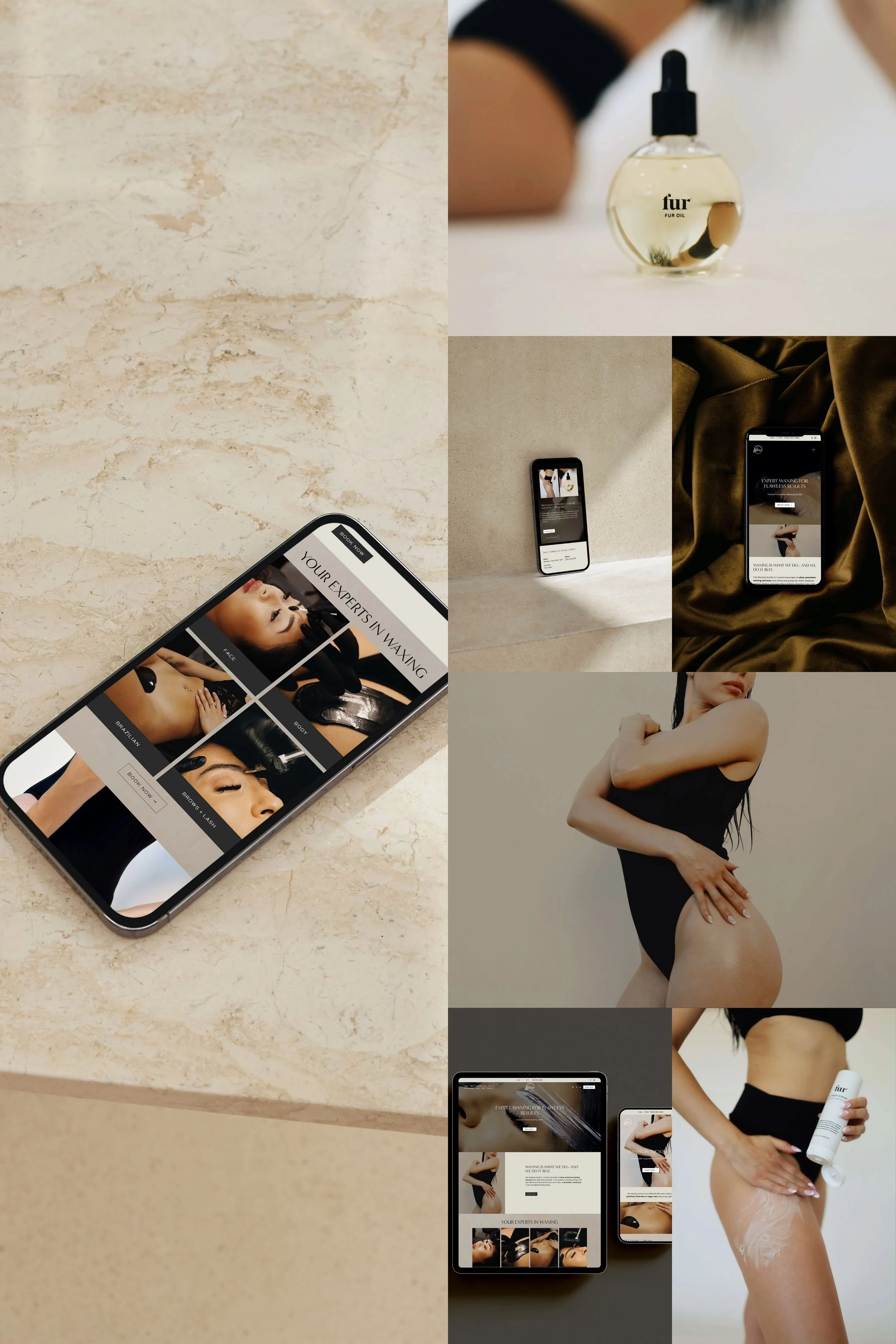 High-converting booking section for a waxing studio website designed to increase client appointments