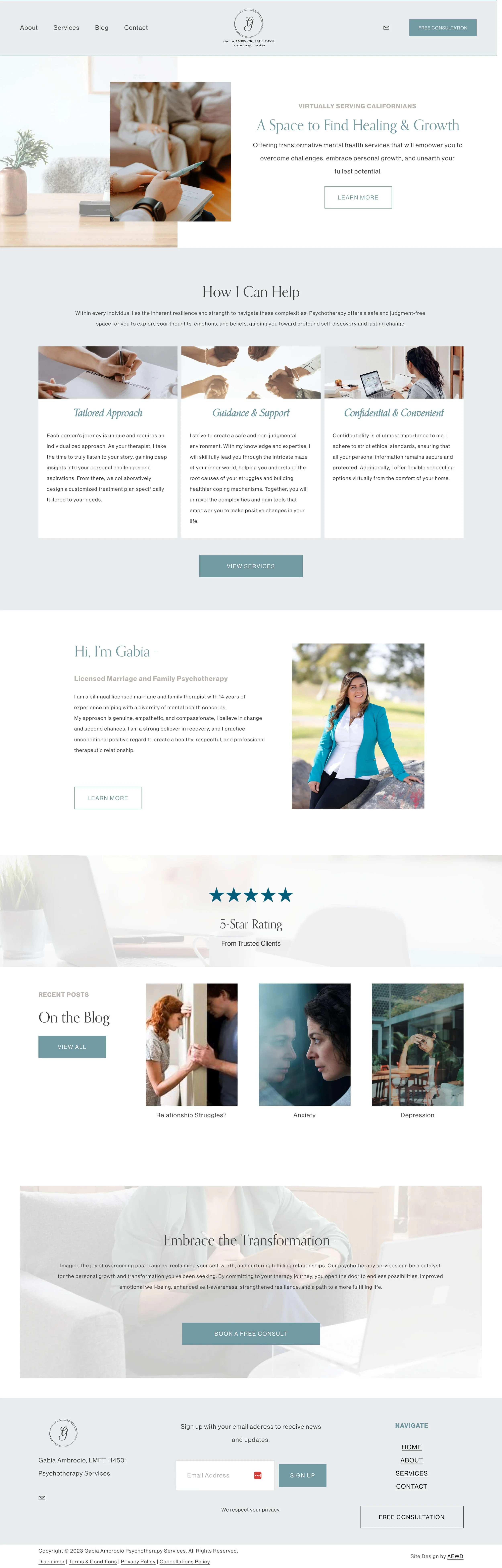 Website Design for Licensed Marriage and Family Psychotherapy