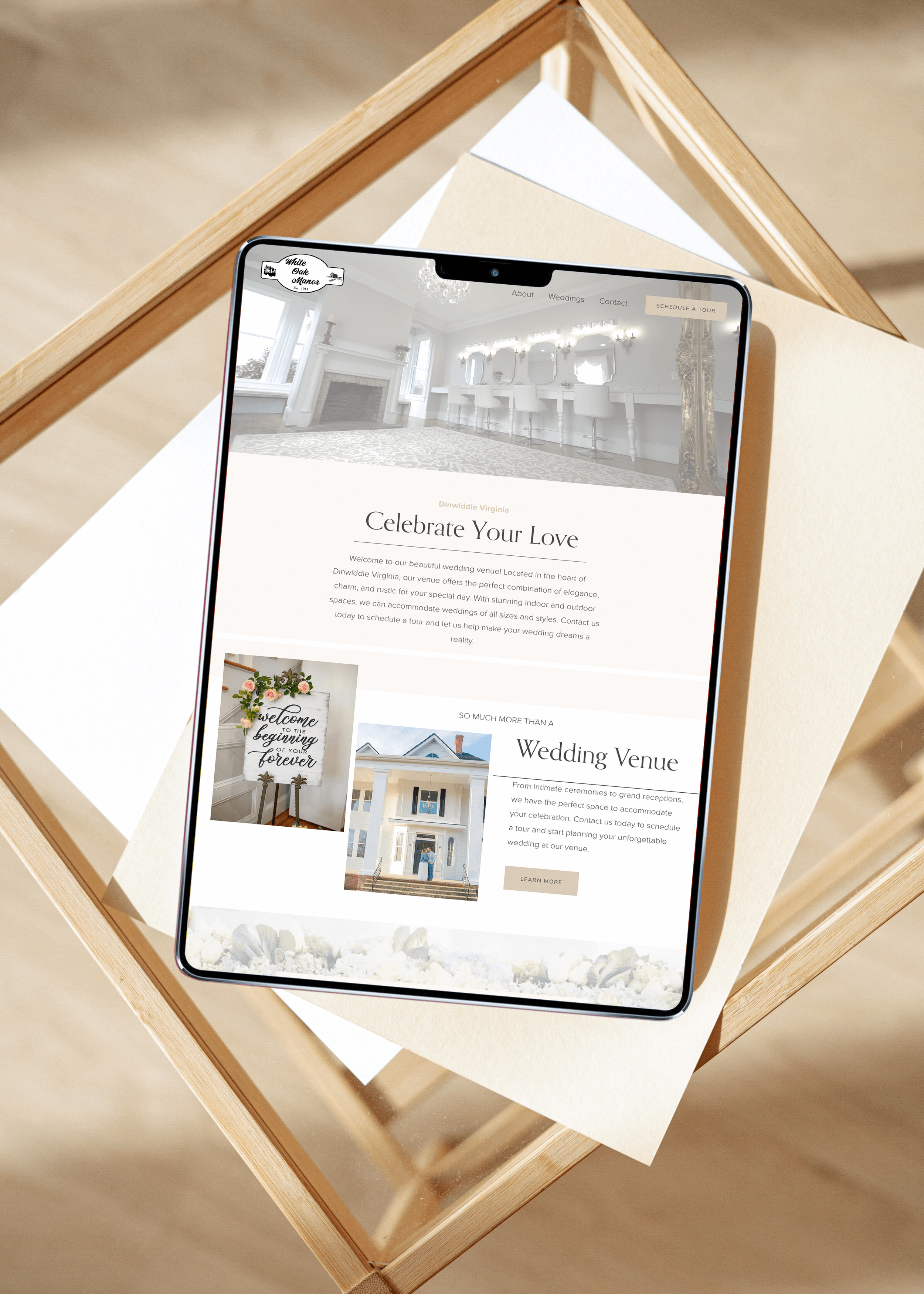 Website Design for Wedding Venue