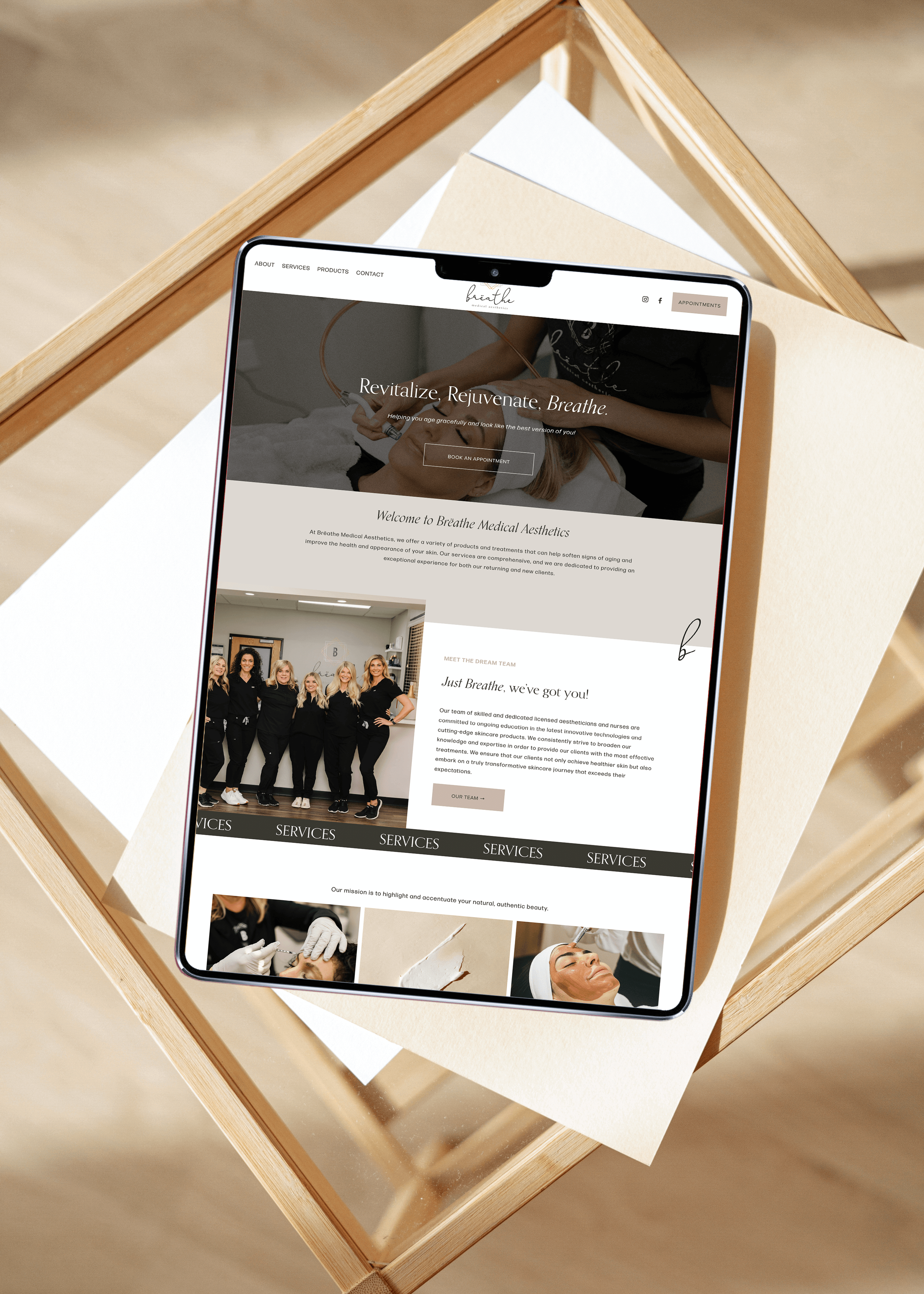 Aesthetician website inspiration