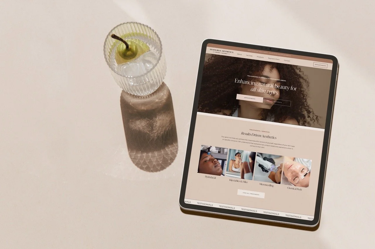 Website for medical aesthetician squarespace