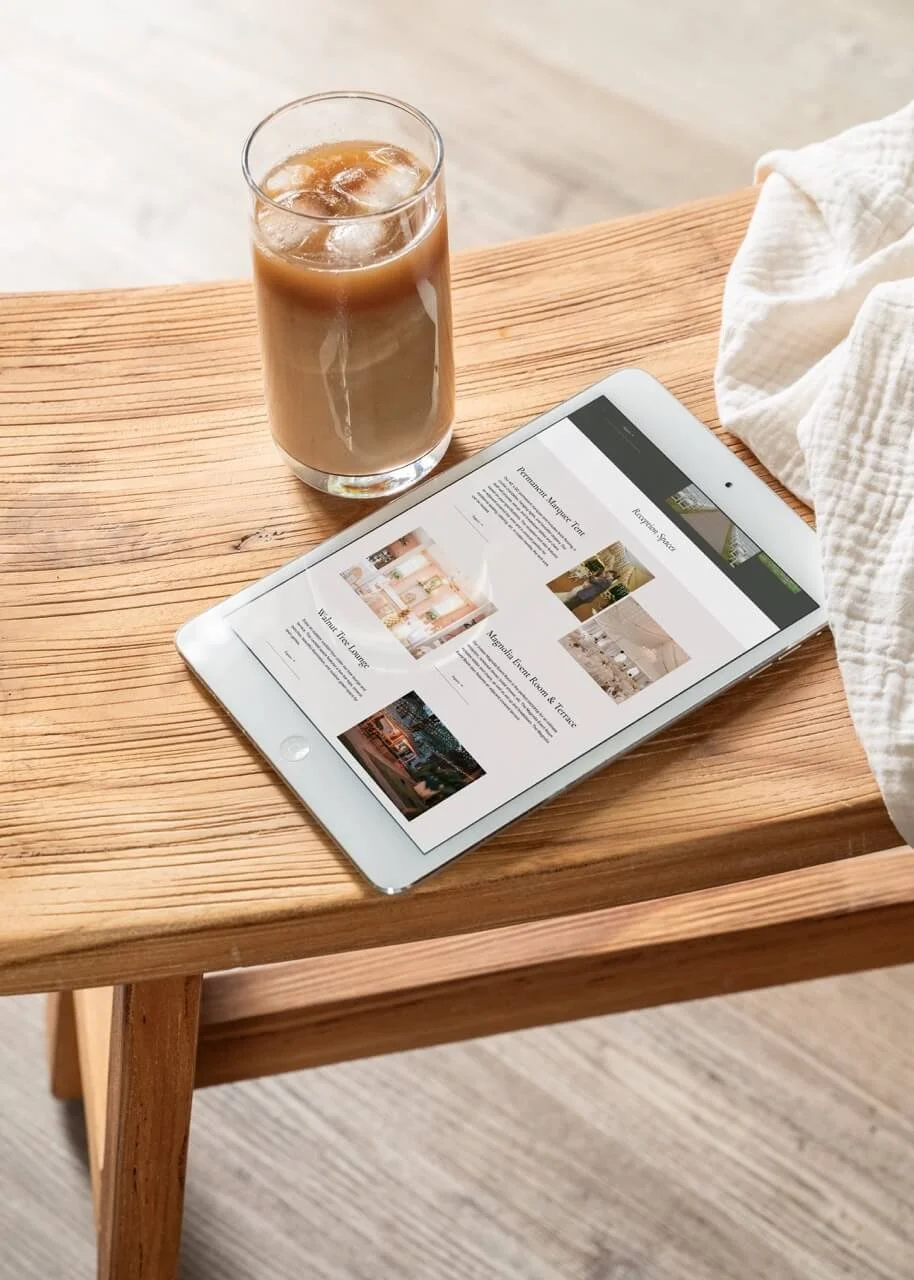 Squarespace historic wedding venue website design