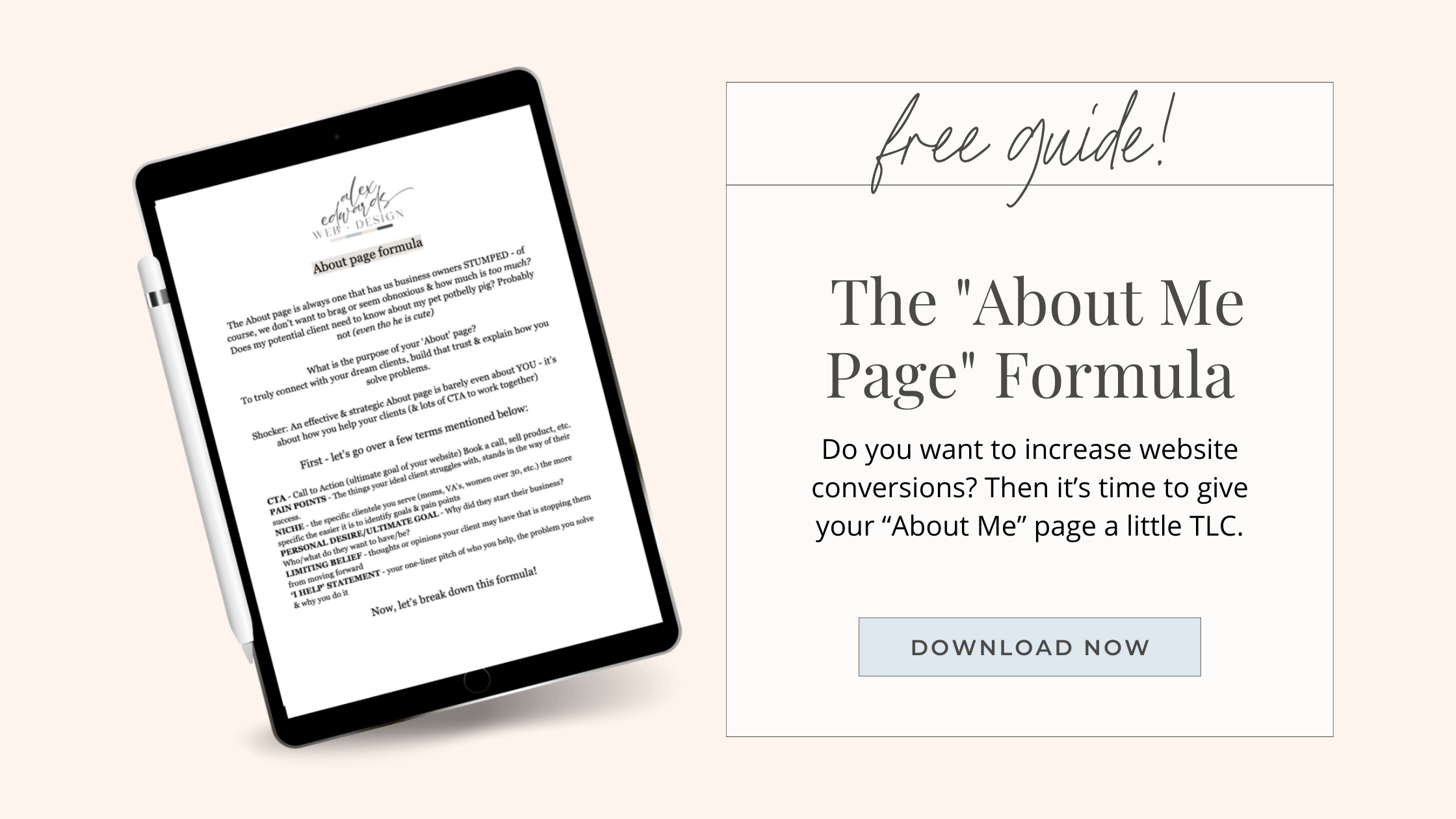 Squarespace free resources About Me Page
