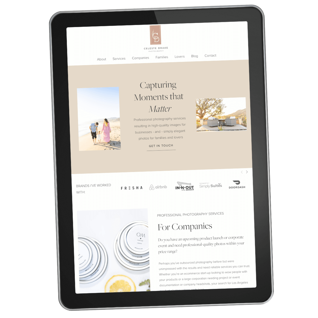 Squarespace website design