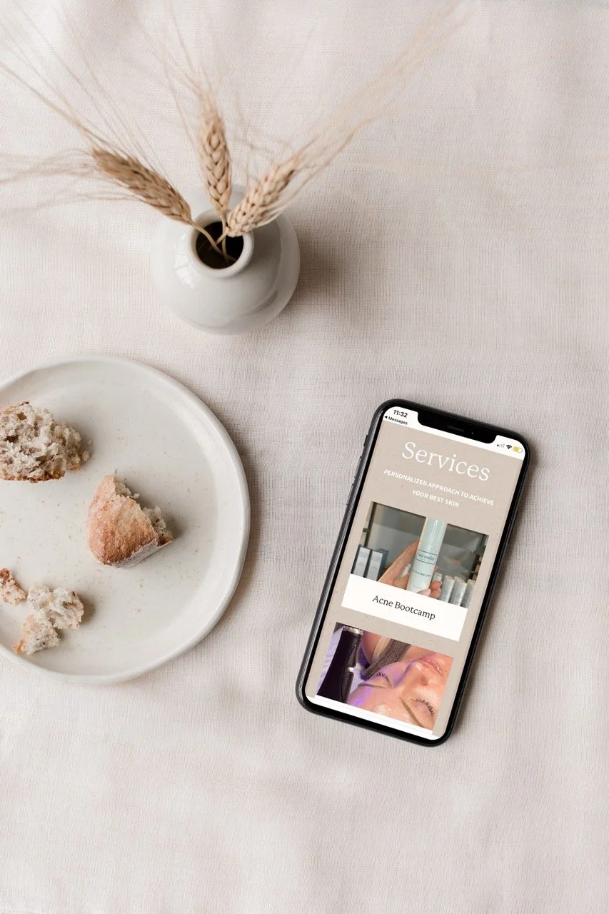 Aesthetician website inspiration