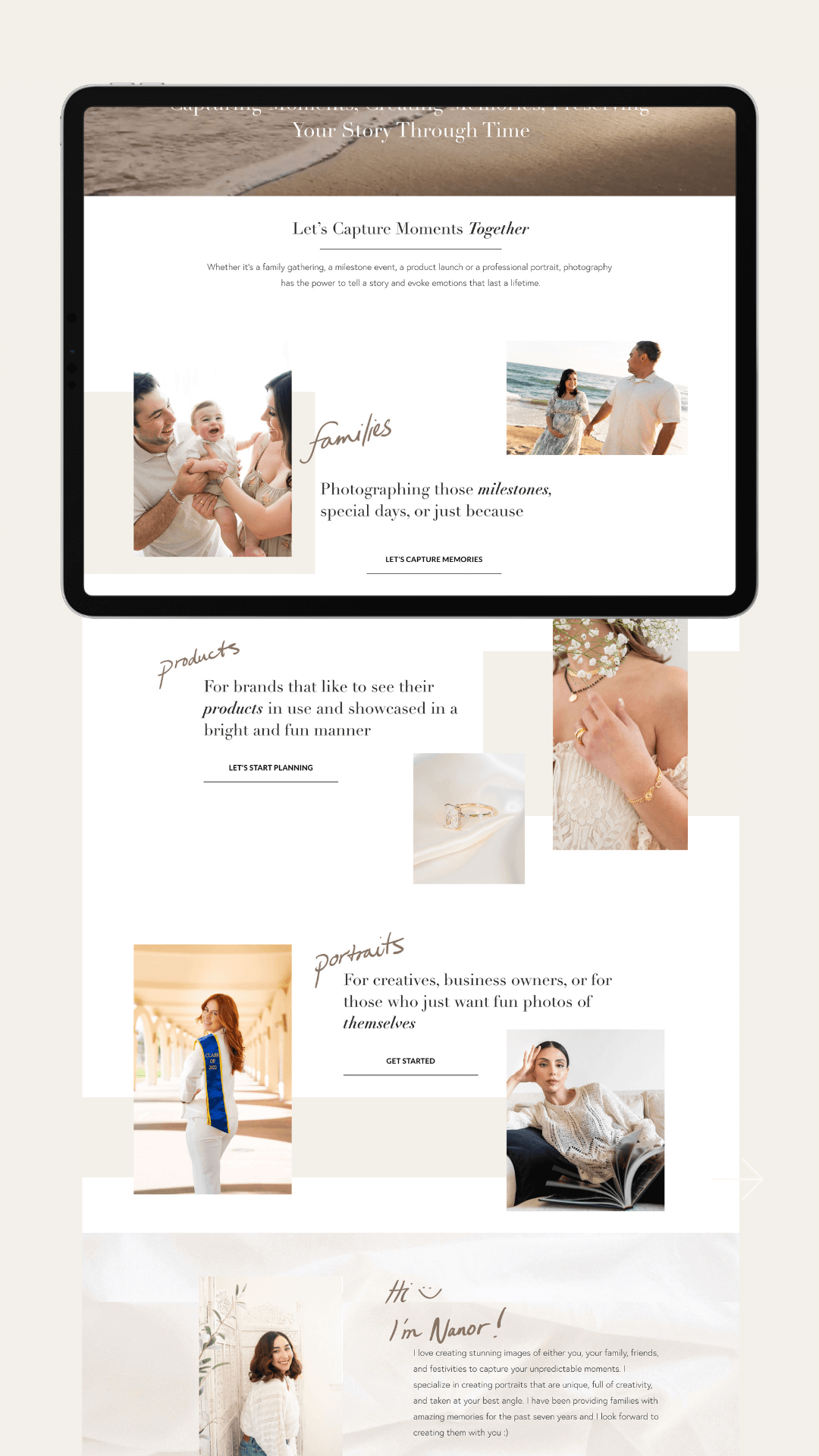 Product Photography Website examples