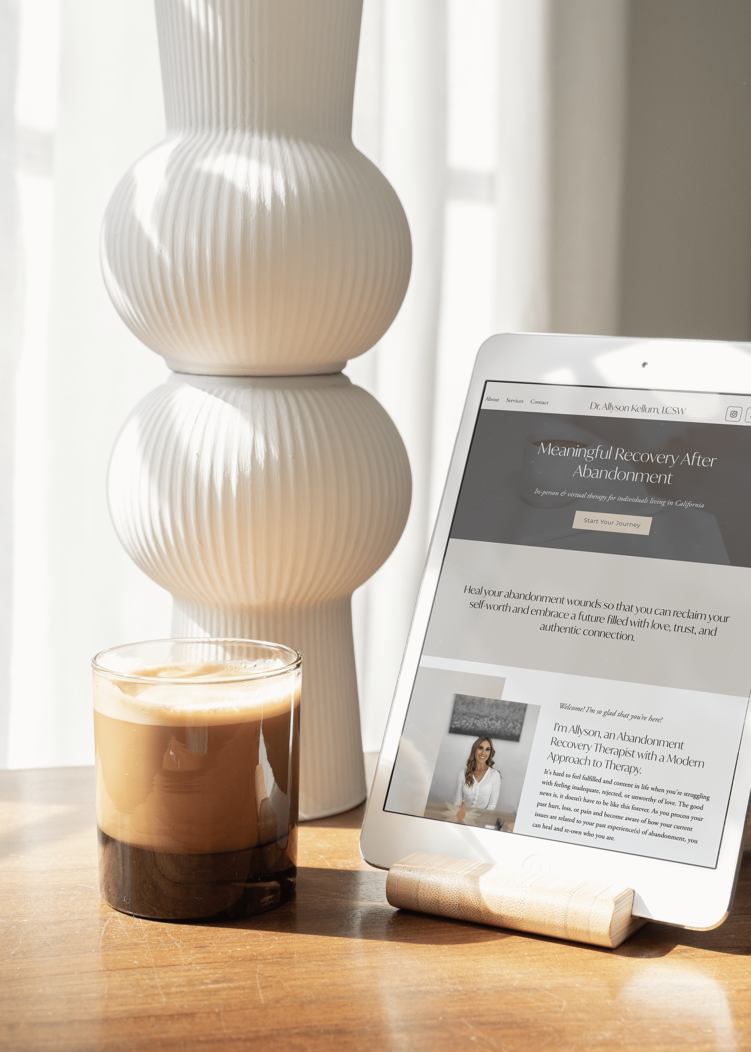 Website designer for therapist