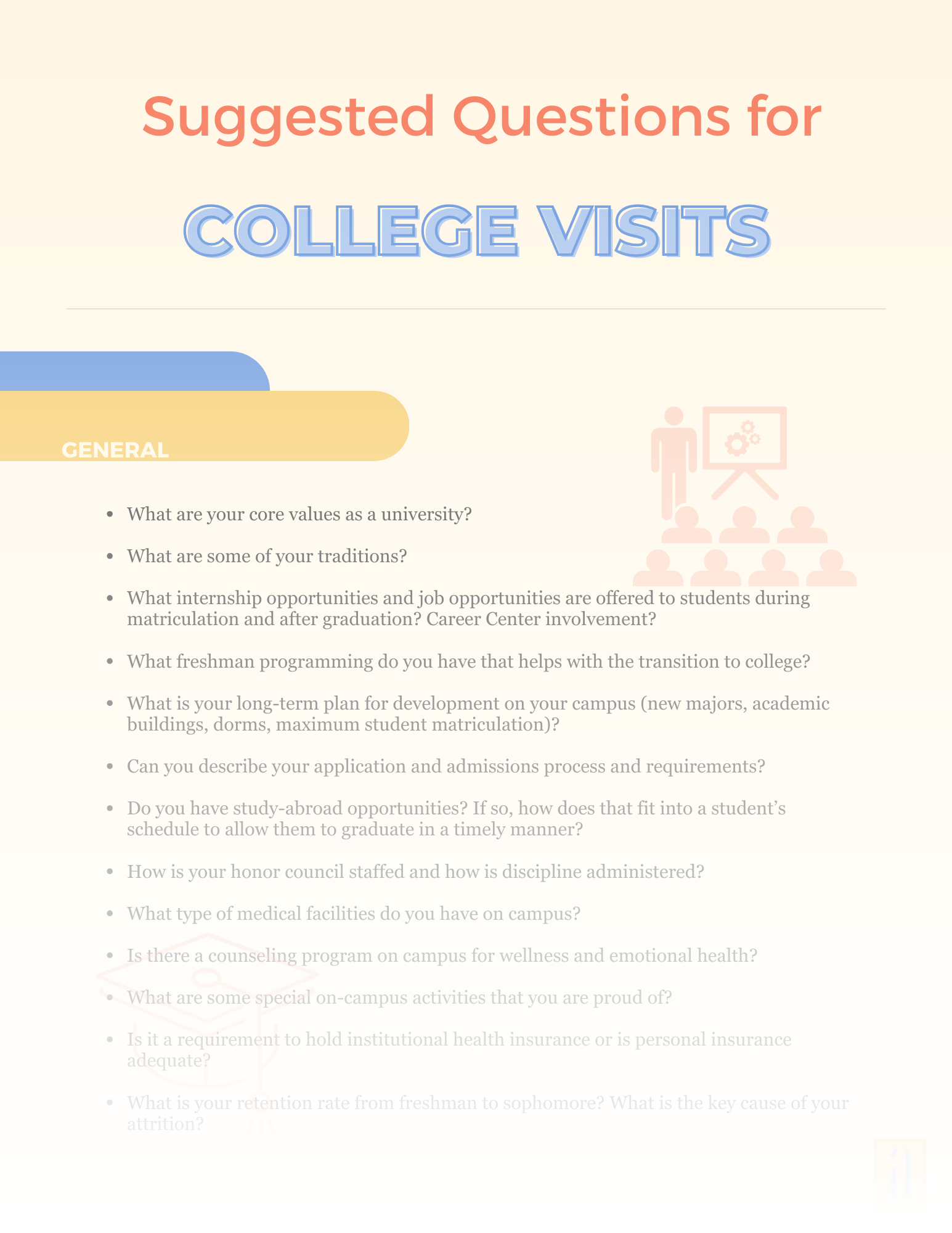 Suggested Questions for College Visits