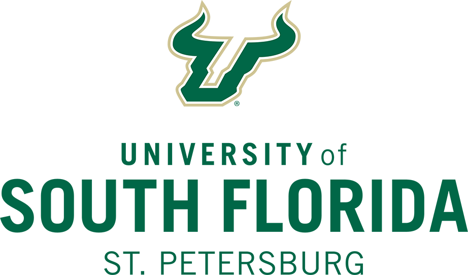 University of South Florida logo with a bull head emblem and text 'University of South Florida St. Petersburg'