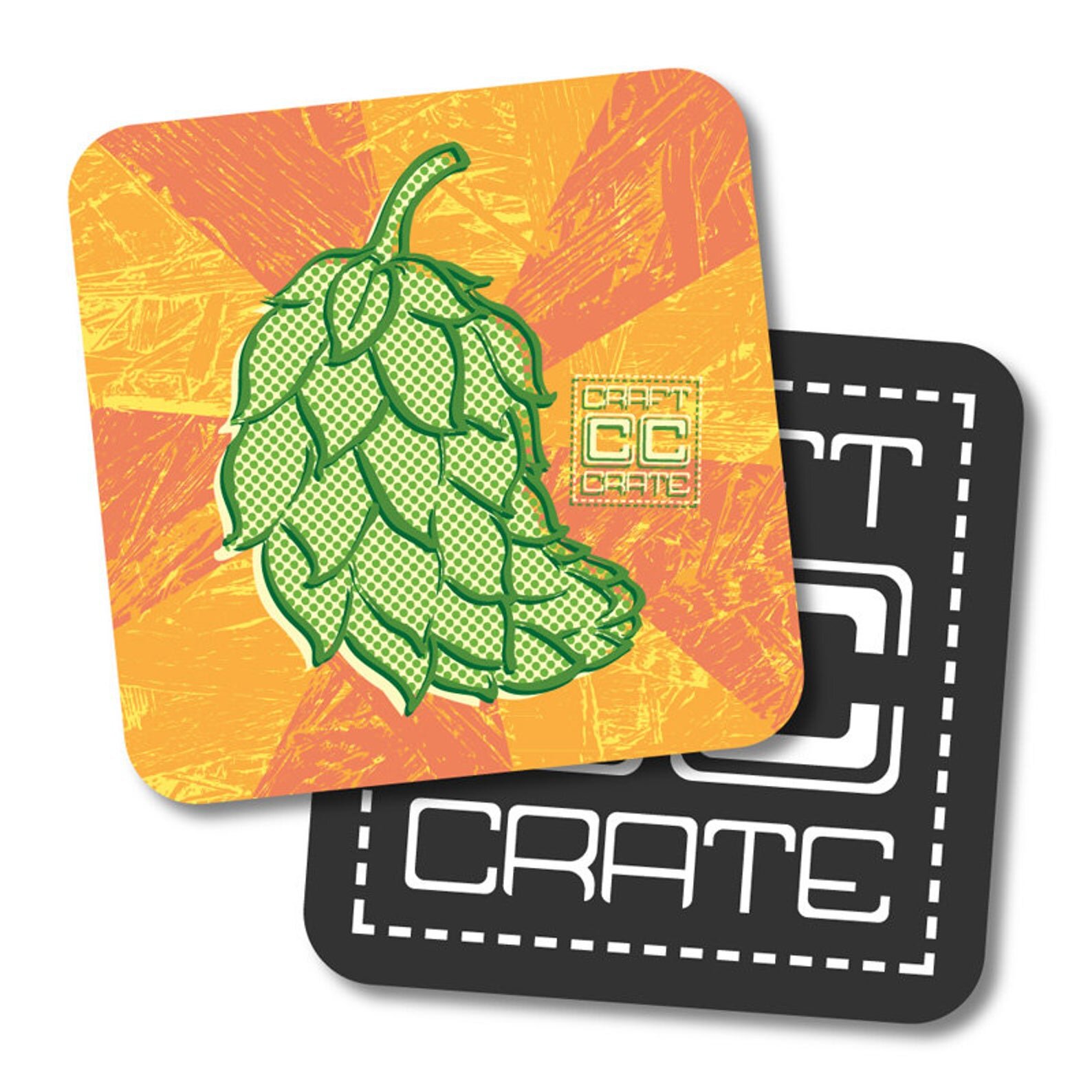 Pop Art Beer Hop Coasters - Set of 4