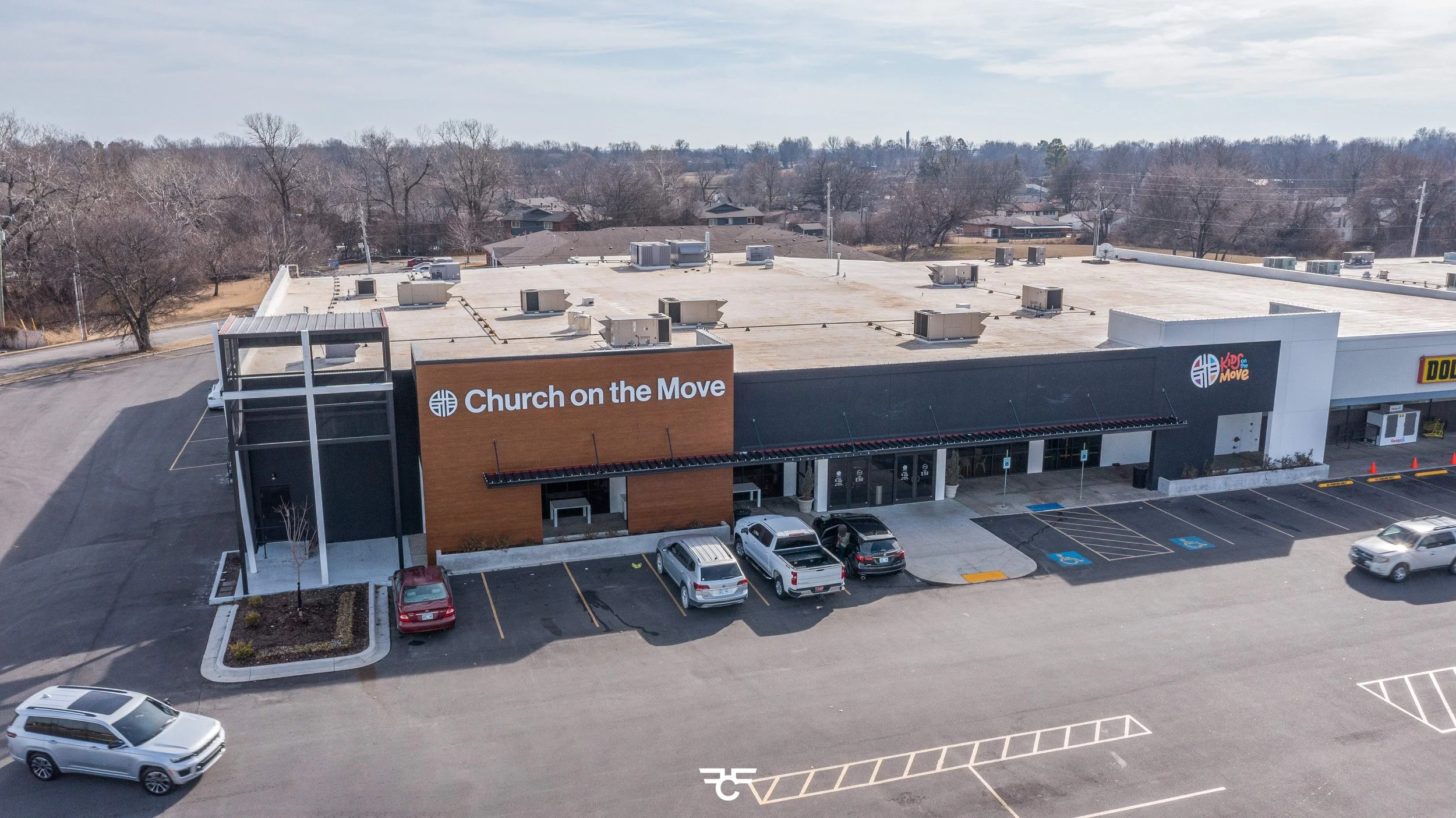 Drone image of Church on the Move in Broken Arrow Oklahoma