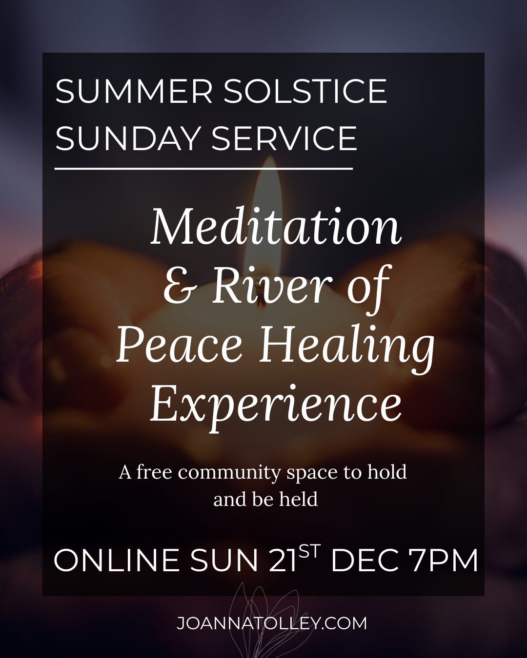 Summer Solstice Sunday Service Dec 21st 7pm