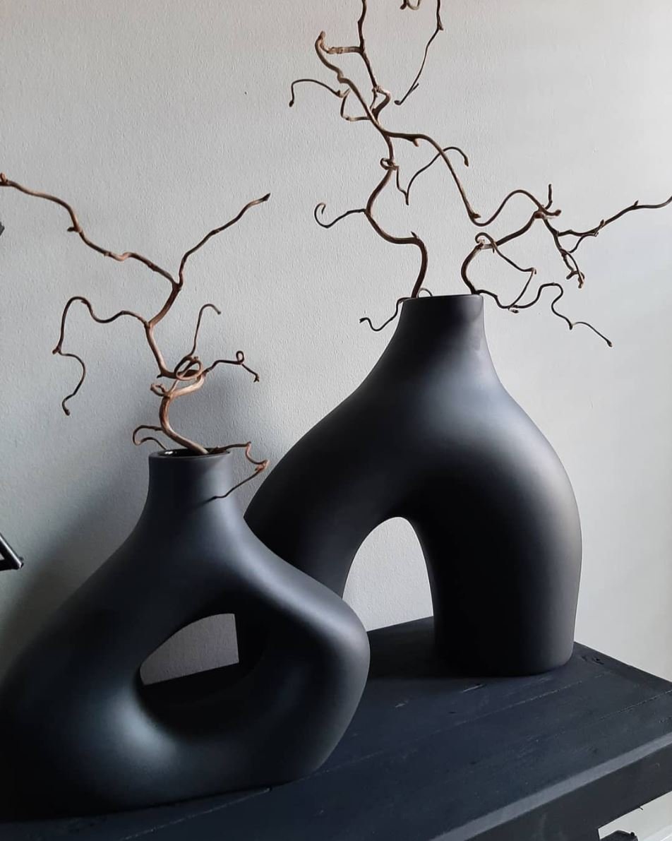 GLAZED STONEWARE VASE