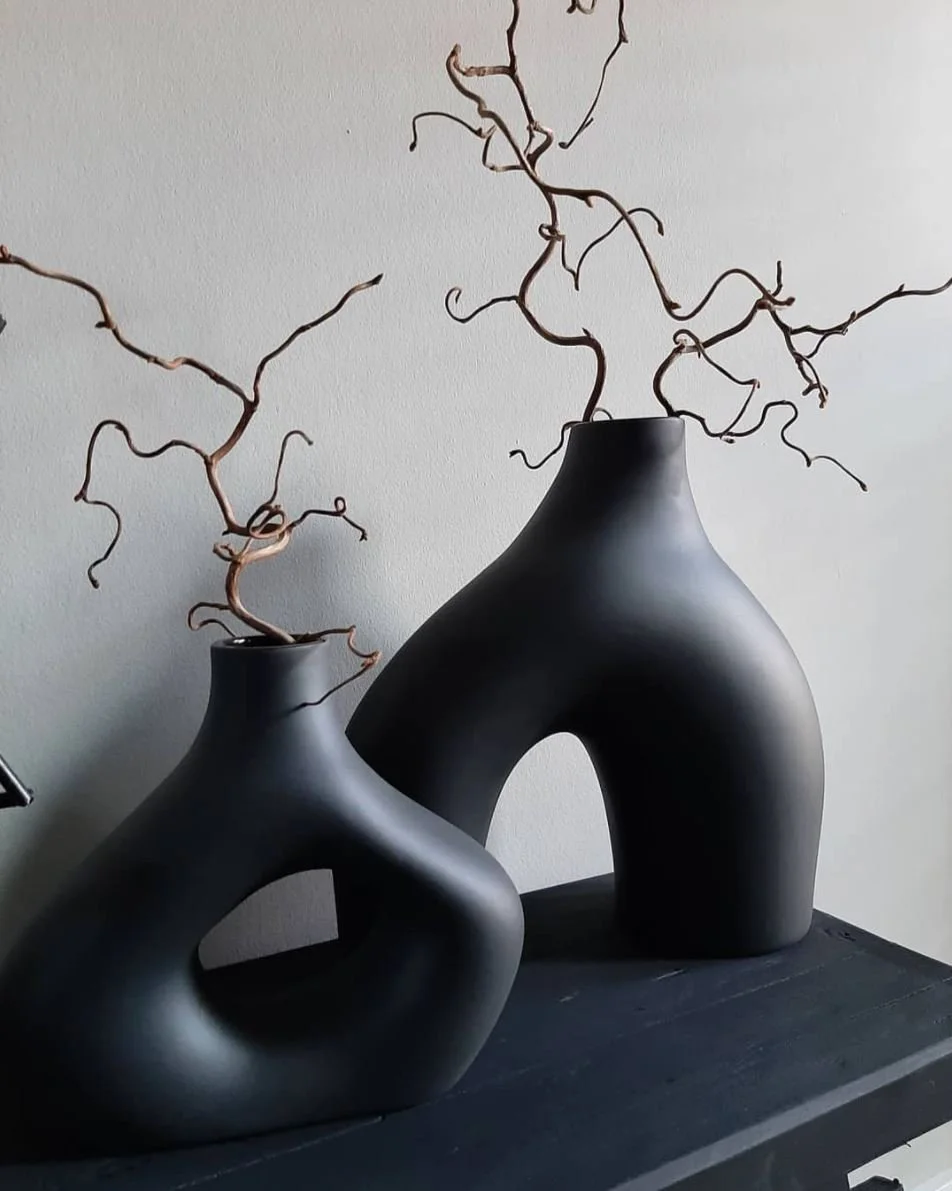 GLAZED STONEWARE VASE