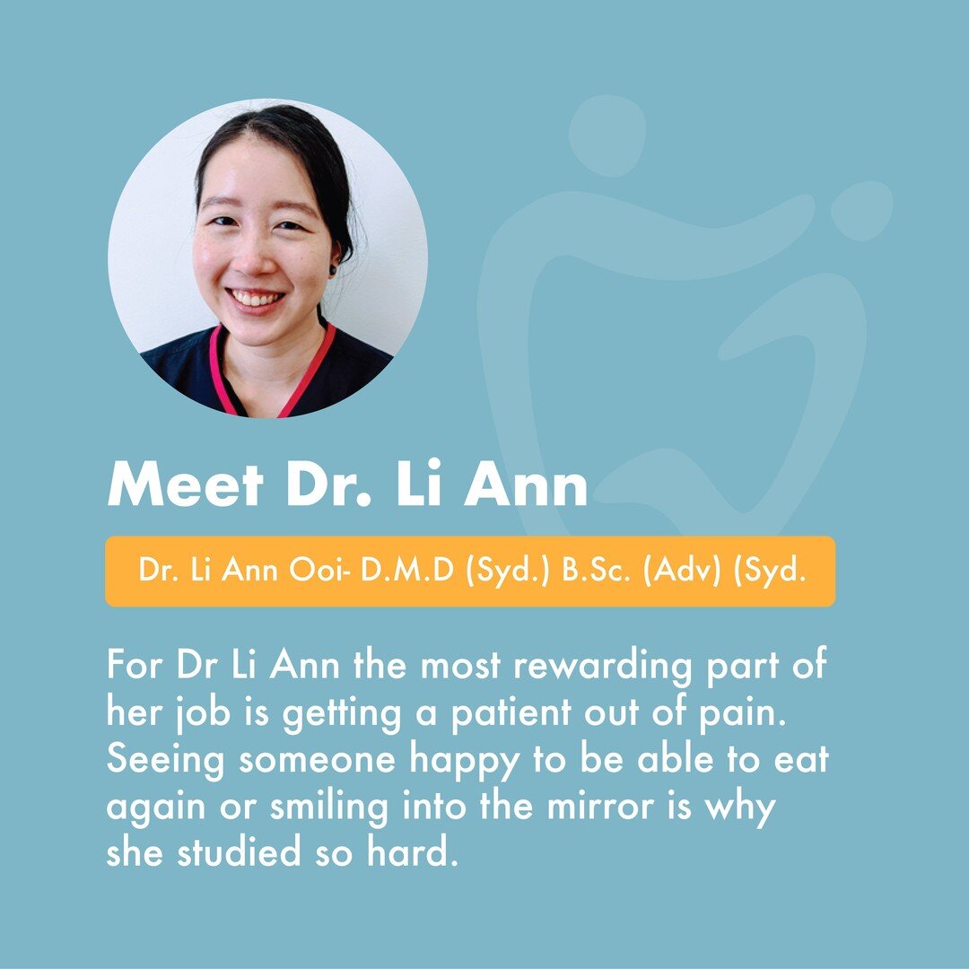 Meet the dentists at Family Focus Dental! Dr Li Ann Ooi finds seeing her patients get out of pain the most rewarding part of her job. Her gentle and empathetic nature puts both adults and children at ease in the dental chair. Book an appointment with