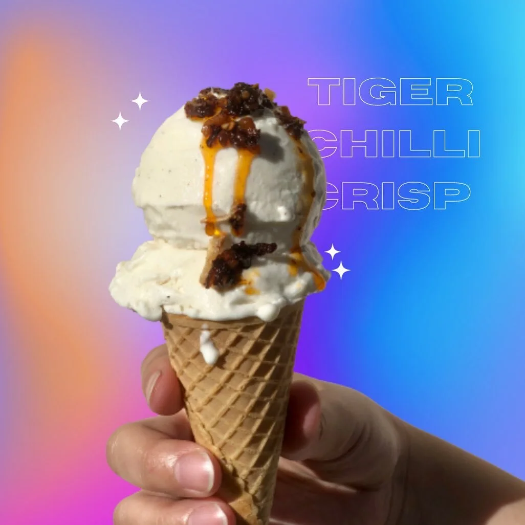 You Chillin&rsquo; or being a Hottie💅🏽 
What are some of the things you put our Tiger Crisp on? 

#somedazela#chilicrisp #losangeles #eaterla#latimesfood#dazeyflavorminimallabor#doyourownthing#icecream#trending#