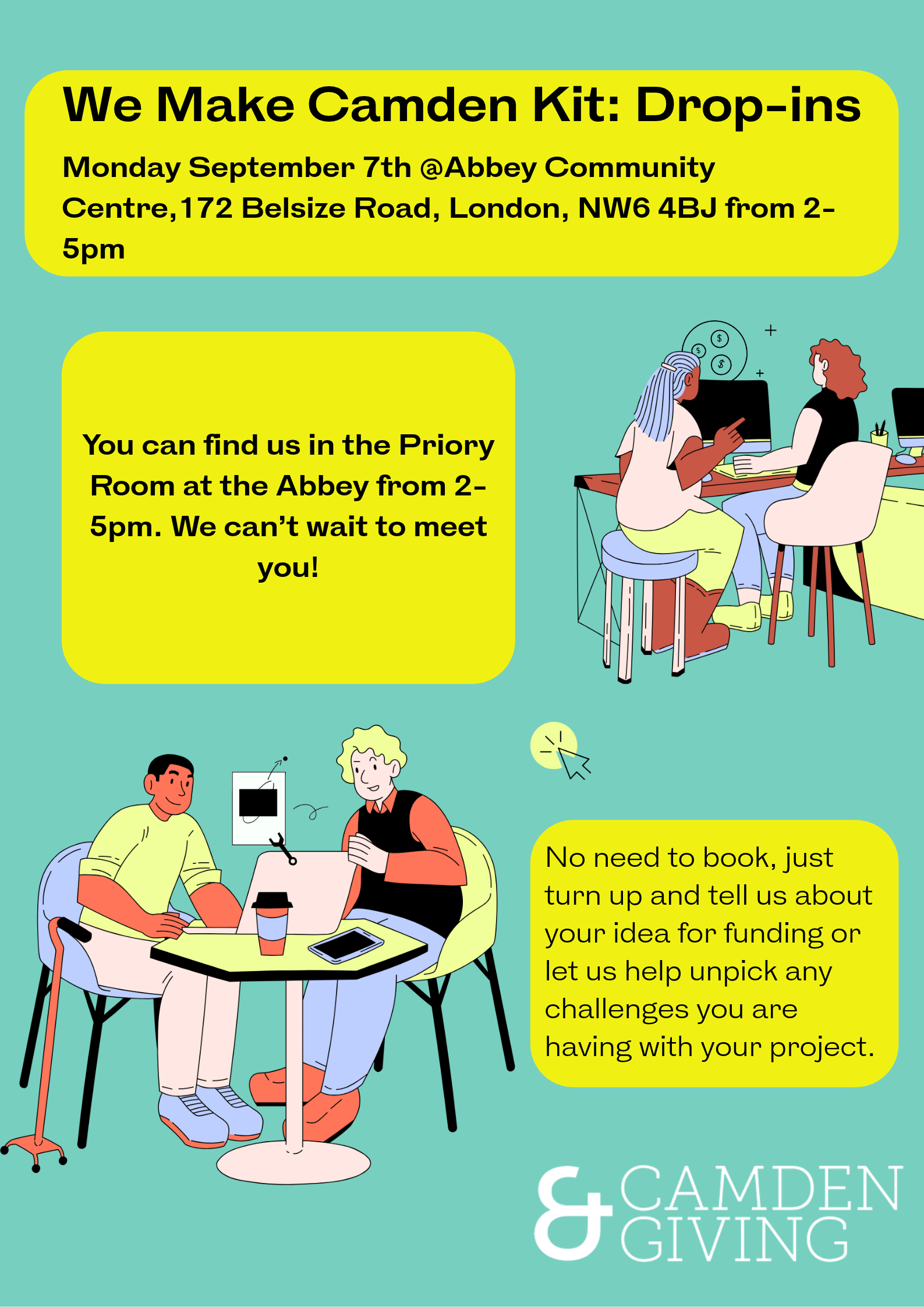 Drop in@Abbey Community Centre, 172 Belsize Road, NW6 4BJ
