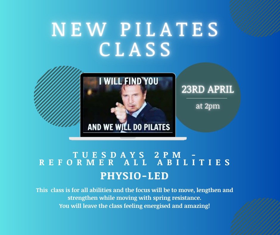 ❌ New Physio-led Reformer Class on Tuesdays 2pm

Join me for this class every Tuesday at 2pm starting from April 23rd.
Please email me if you're interested; alexandra@physiofitgb.com or message me 👍

 #startnowfinishstrong #pilatesreformer #henfield