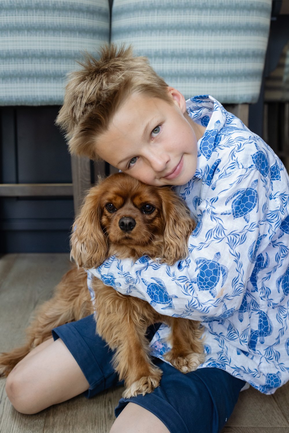 boy with dog