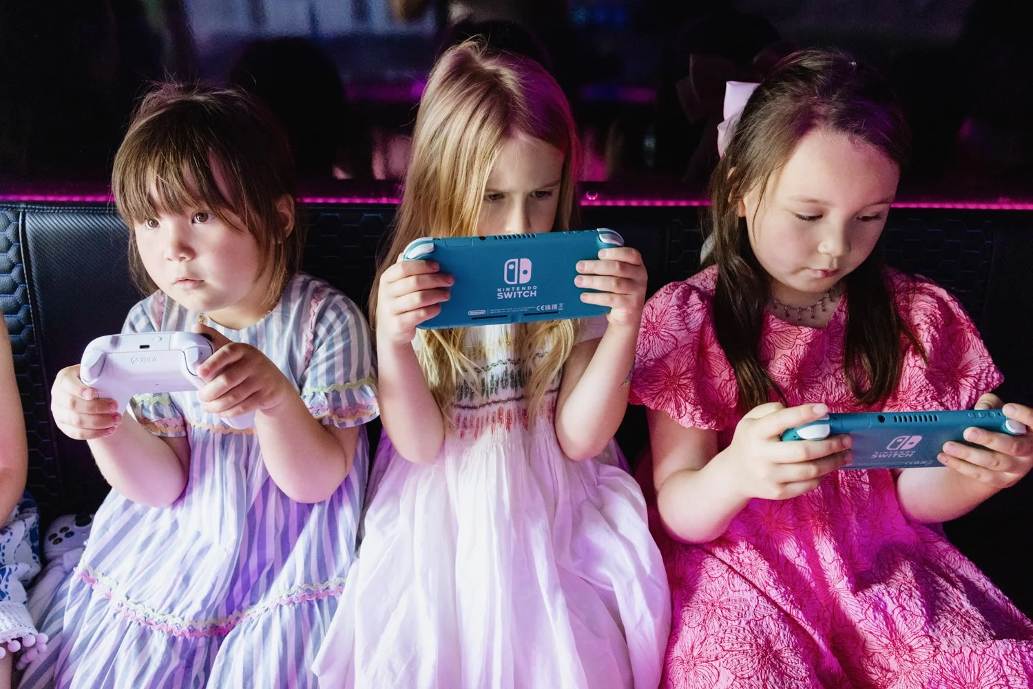 Girls in van gaming
