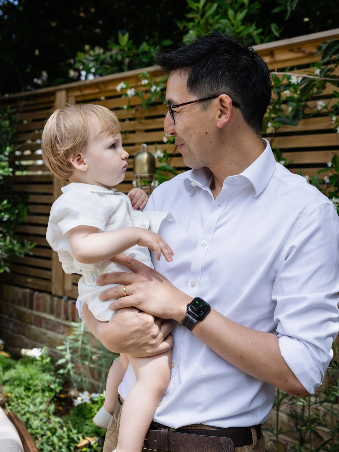 Godfather with godchild portrait