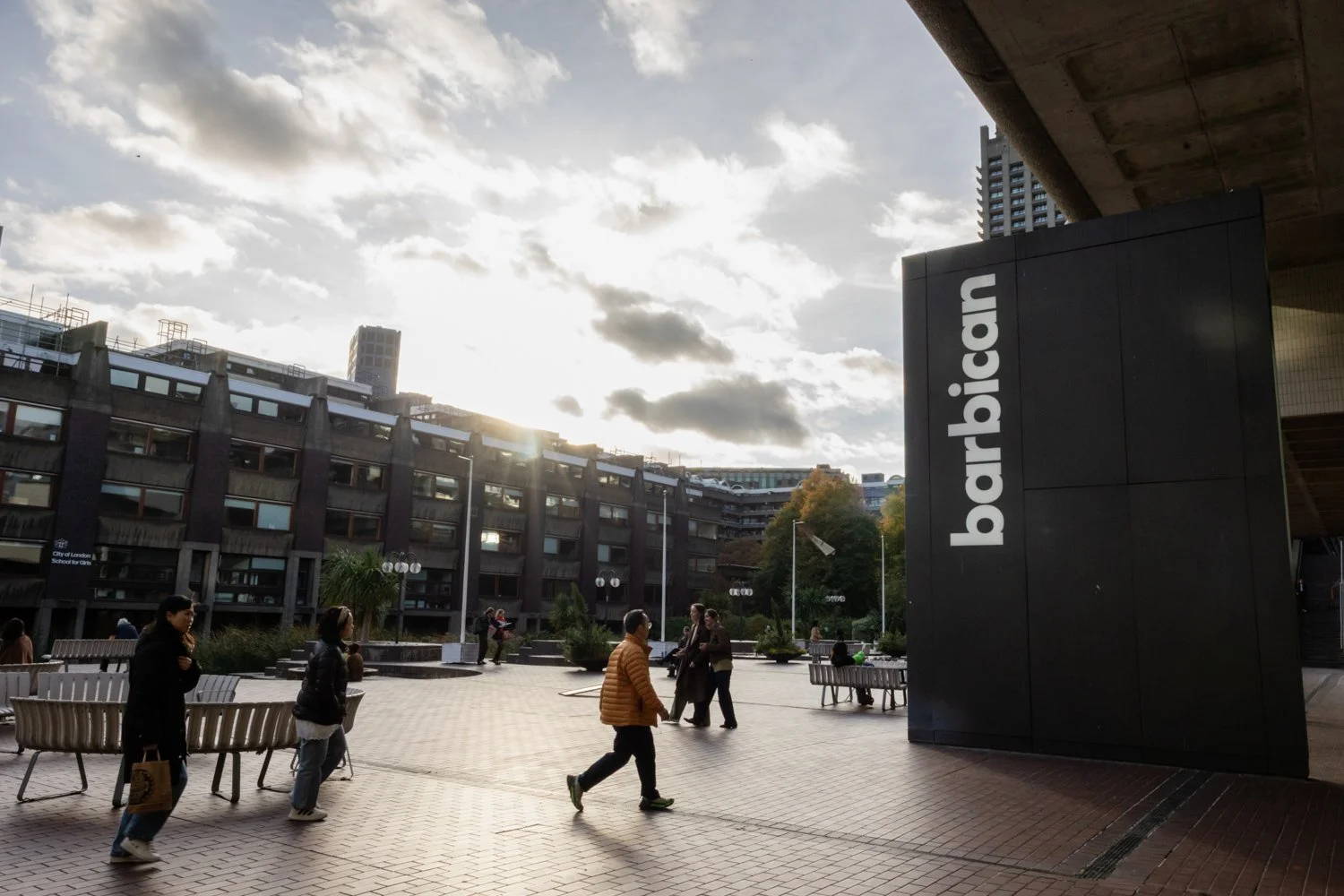Barbican lakeside view.