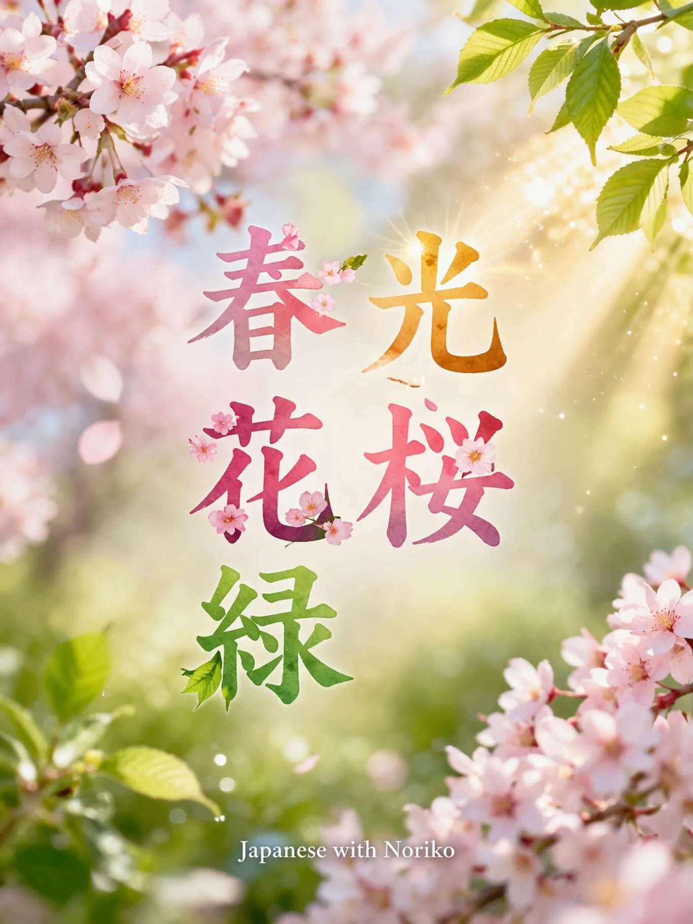🇯🇵Which kanji do you recognise? 👇 春　花　緑　光　桜
Five kanji. One season.

In Japanese, kanji aren&rsquo;t just characters to memorise. They carry feeling.

And in spring, you can almost see the season in the strokes.

🌸 春 (haru) &mdash; spring itself 