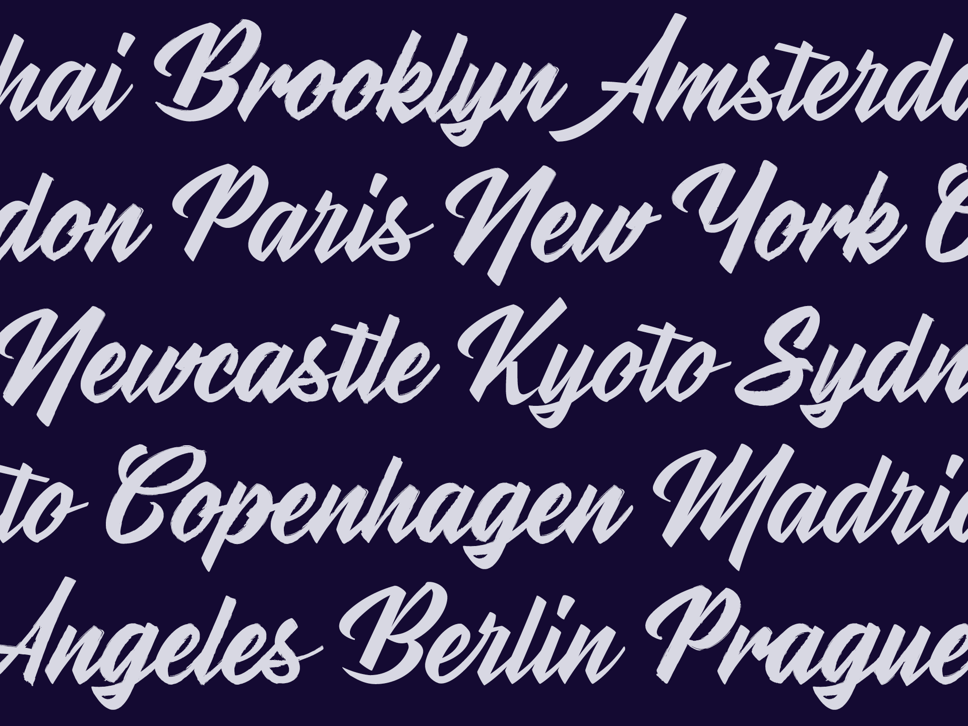 Stylenoir Script is a contemporary, handwritten, display script typeface in two styles: Smooth and Rough. Designed by The Northern Block type foundry.