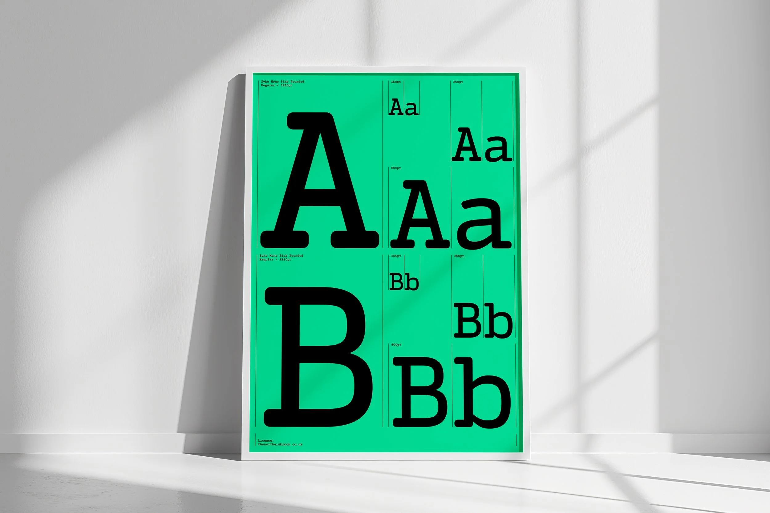 Syke Mono Slab Rounded — a rounded, monospaced slab serif font from The Northern Block type foundry.