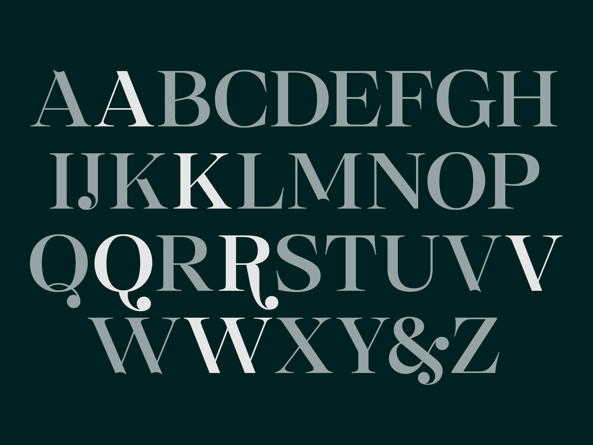 Selestin—a high contrast display serif font by The Northern Block type foundry.
