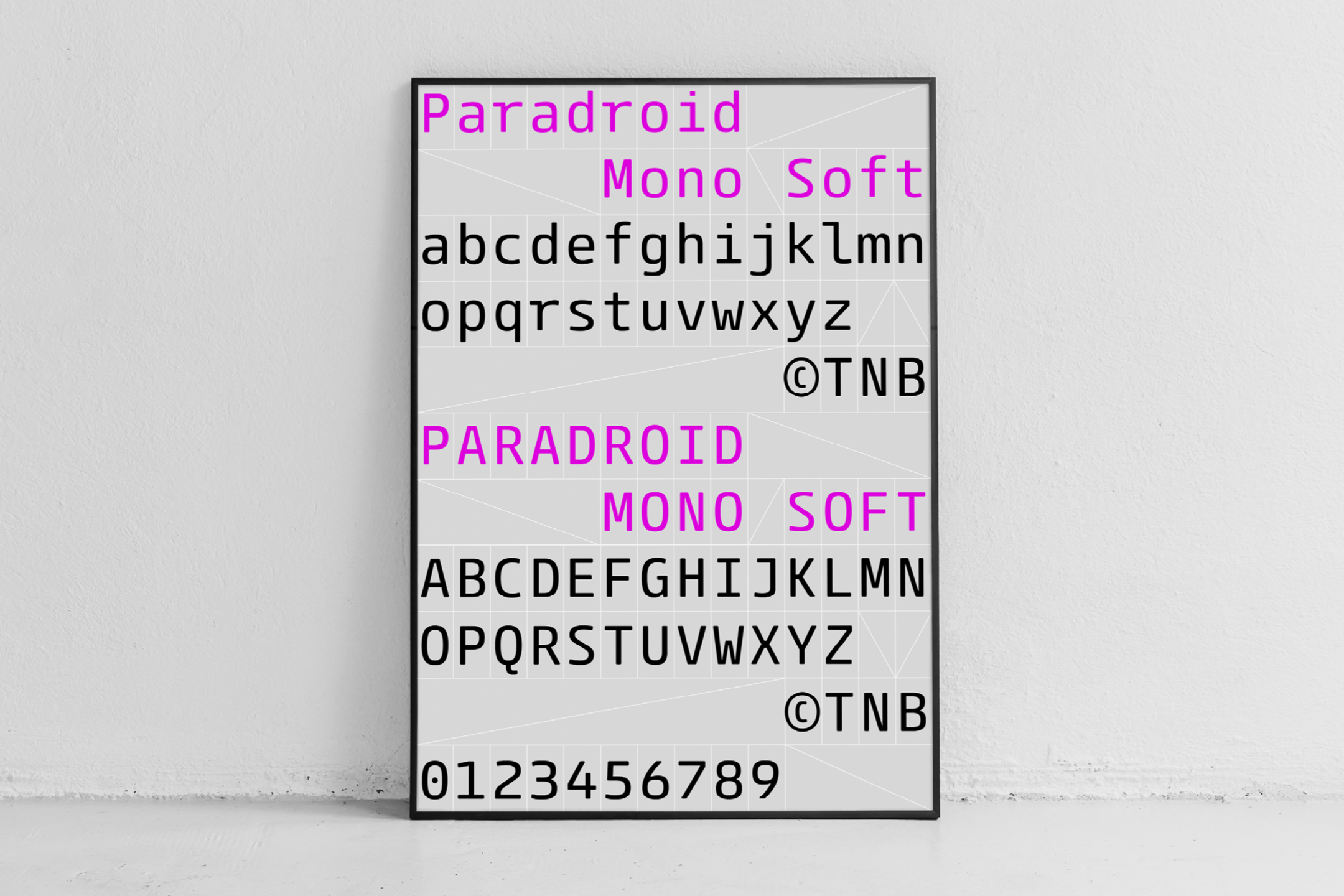 Paradroid Mono Soft — a monospaced font by The Northern Block type foundry