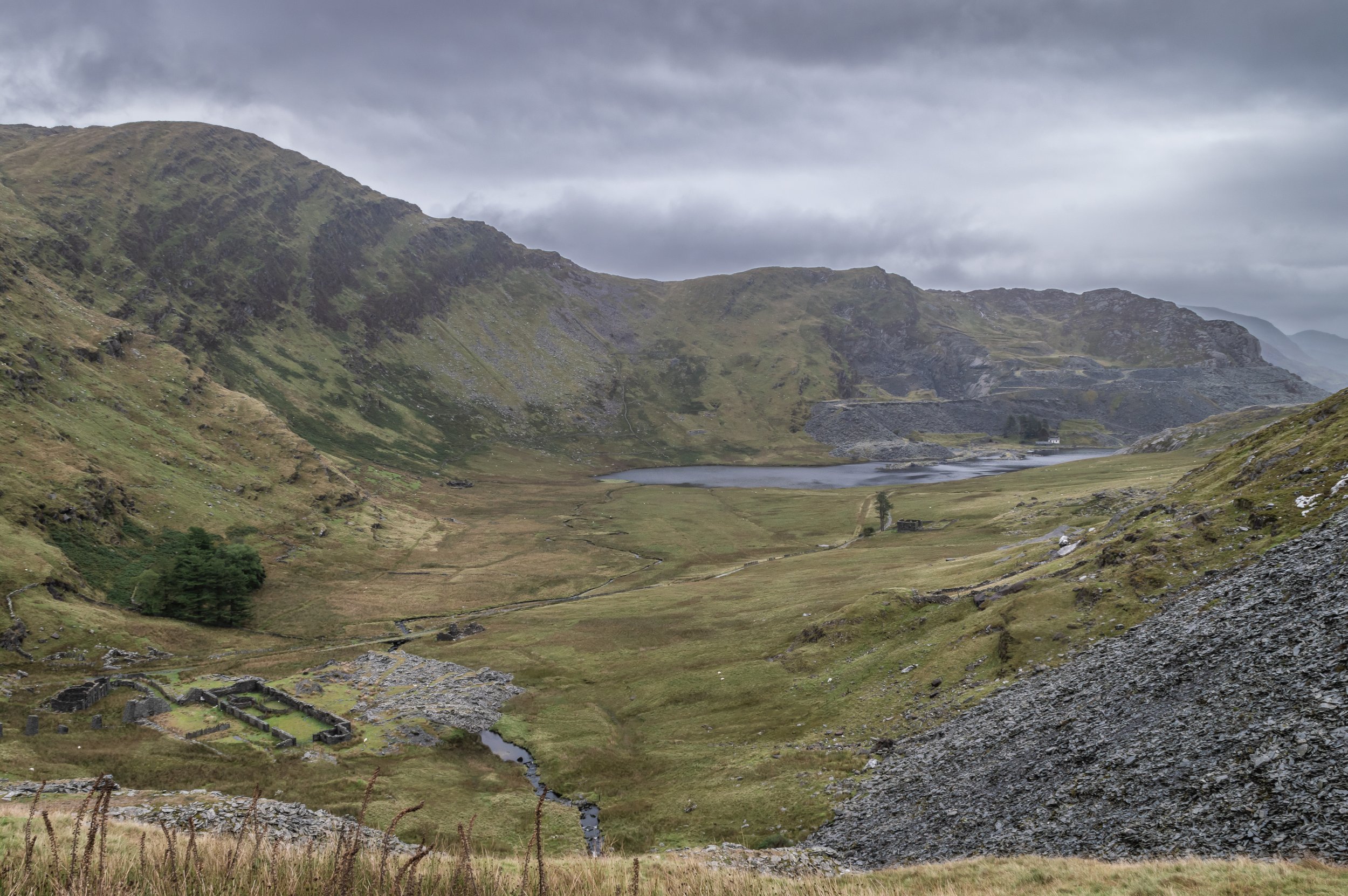 Views of Cwmorthin slate quarry.