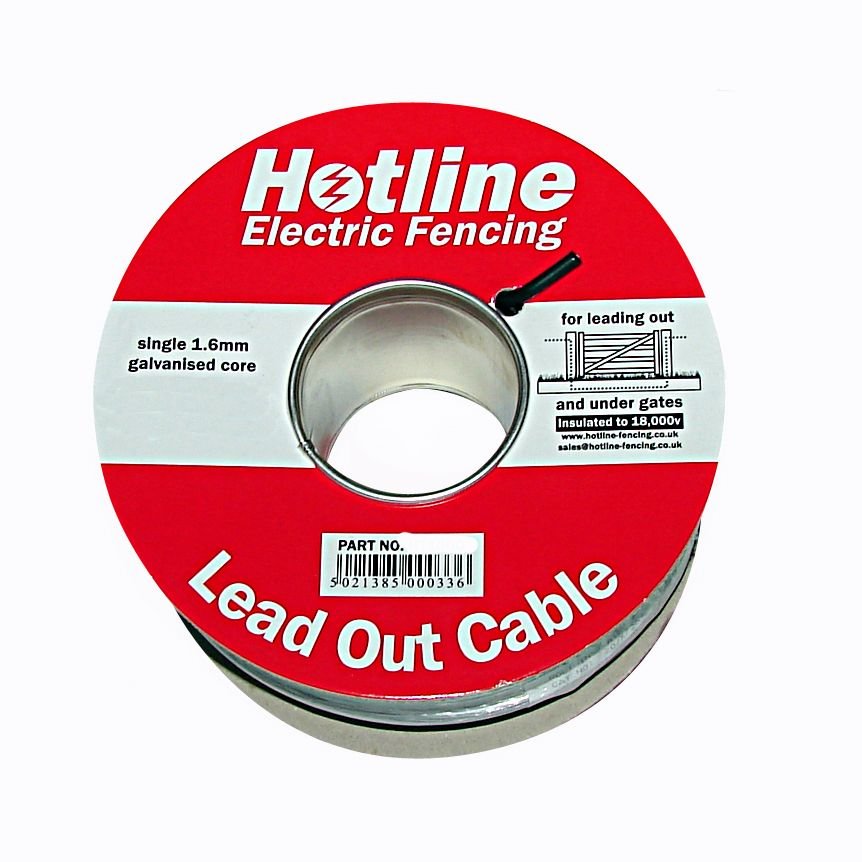 A roll of Lead Out Cable 10mtr on a White Background