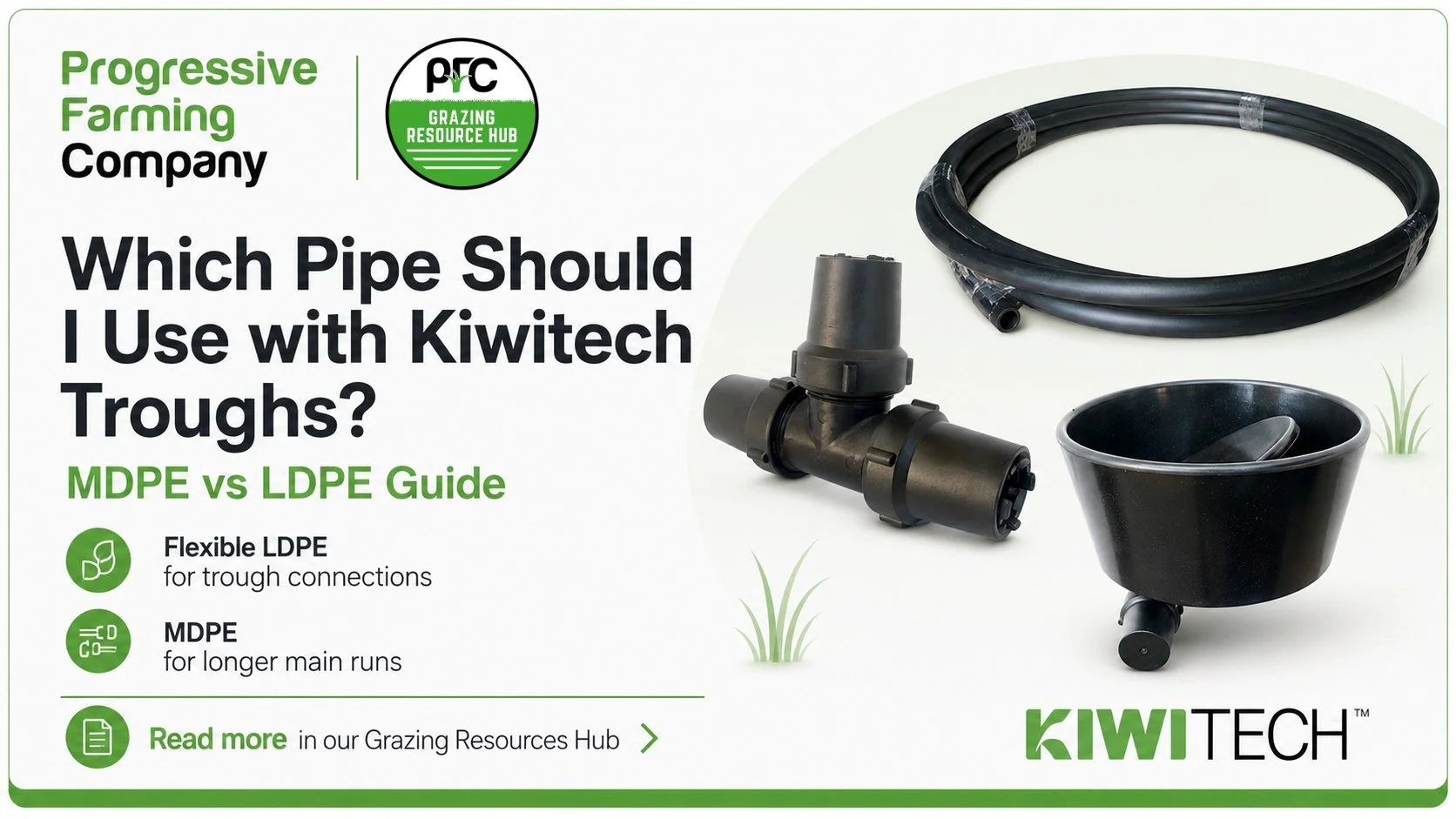 Which Pipe Should I Use with Kiwitech Troughs? MDPE vs LDPE Guide