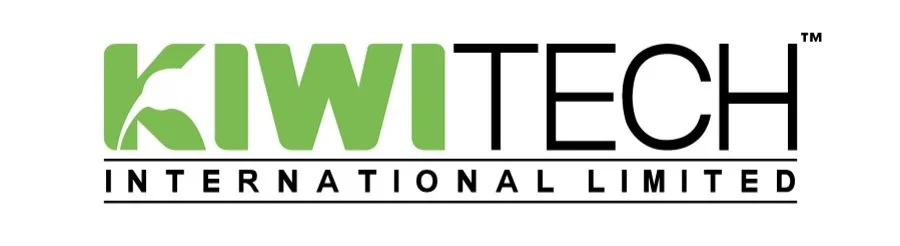 The logo for KIWI TECH International Limited, with a green and black color scheme and stylized text.