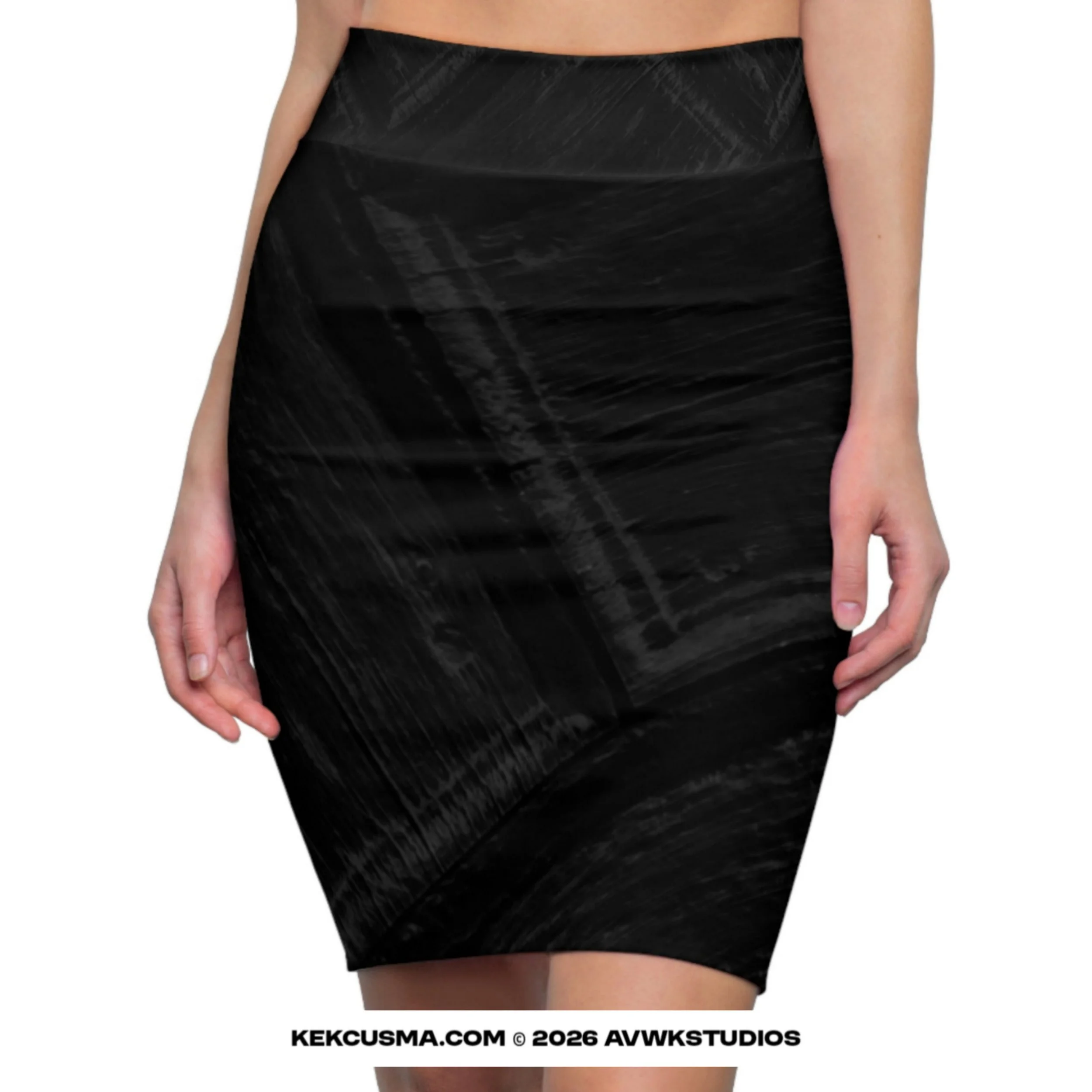 Tapuli · Charcoal — Women’s Pencil Skirt (AOP)