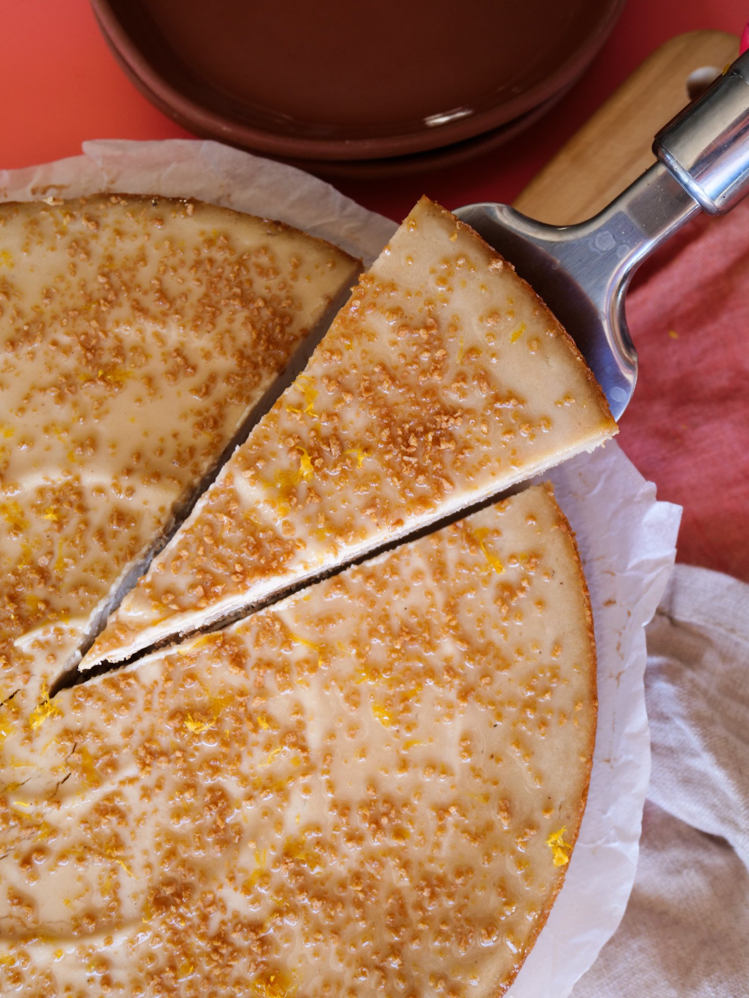 Sopapilla Cheesecake in an Omnia Oven – Greasy Little Birds