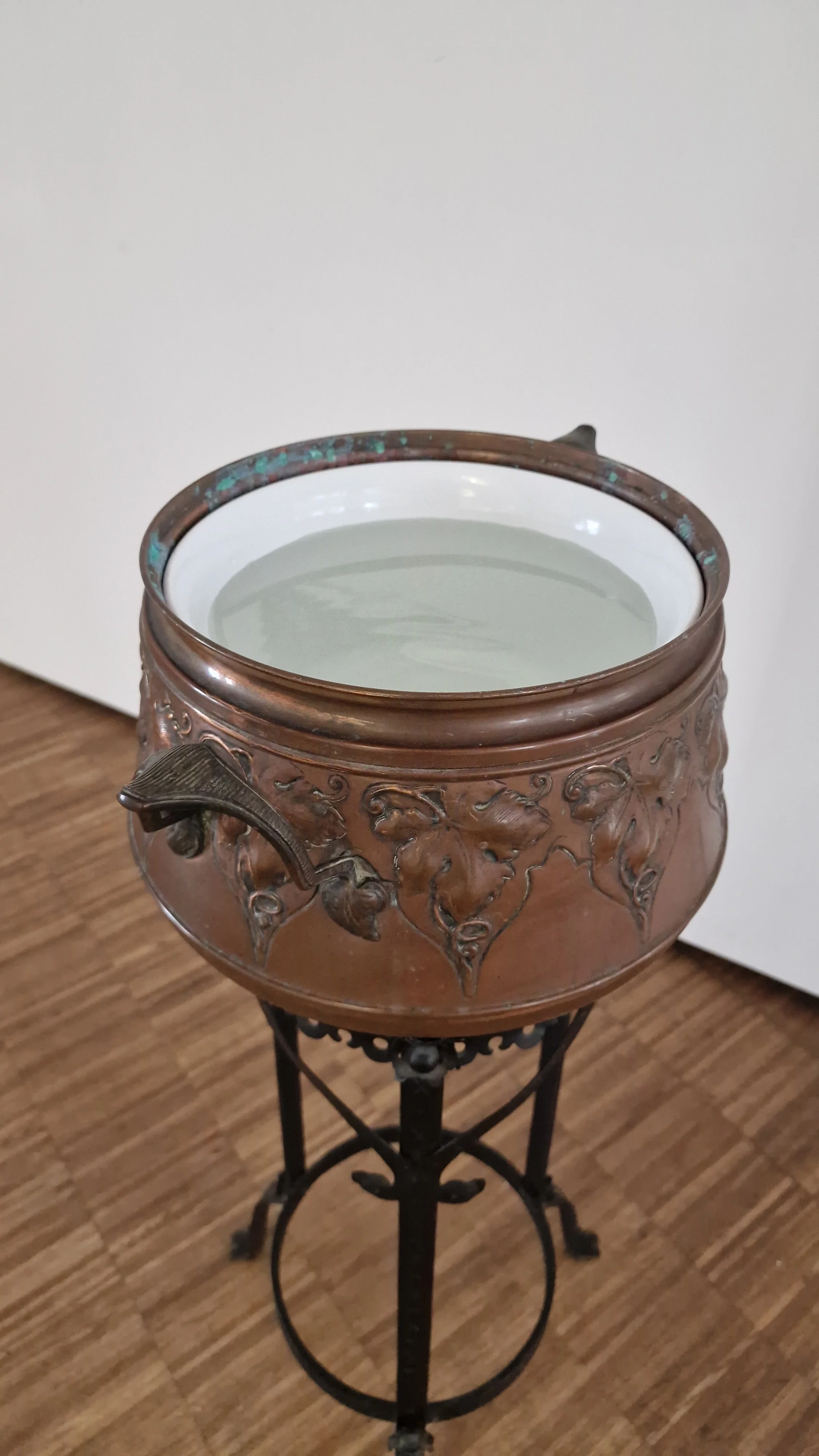 Installation with a baptismal font and water from the Black Sea 