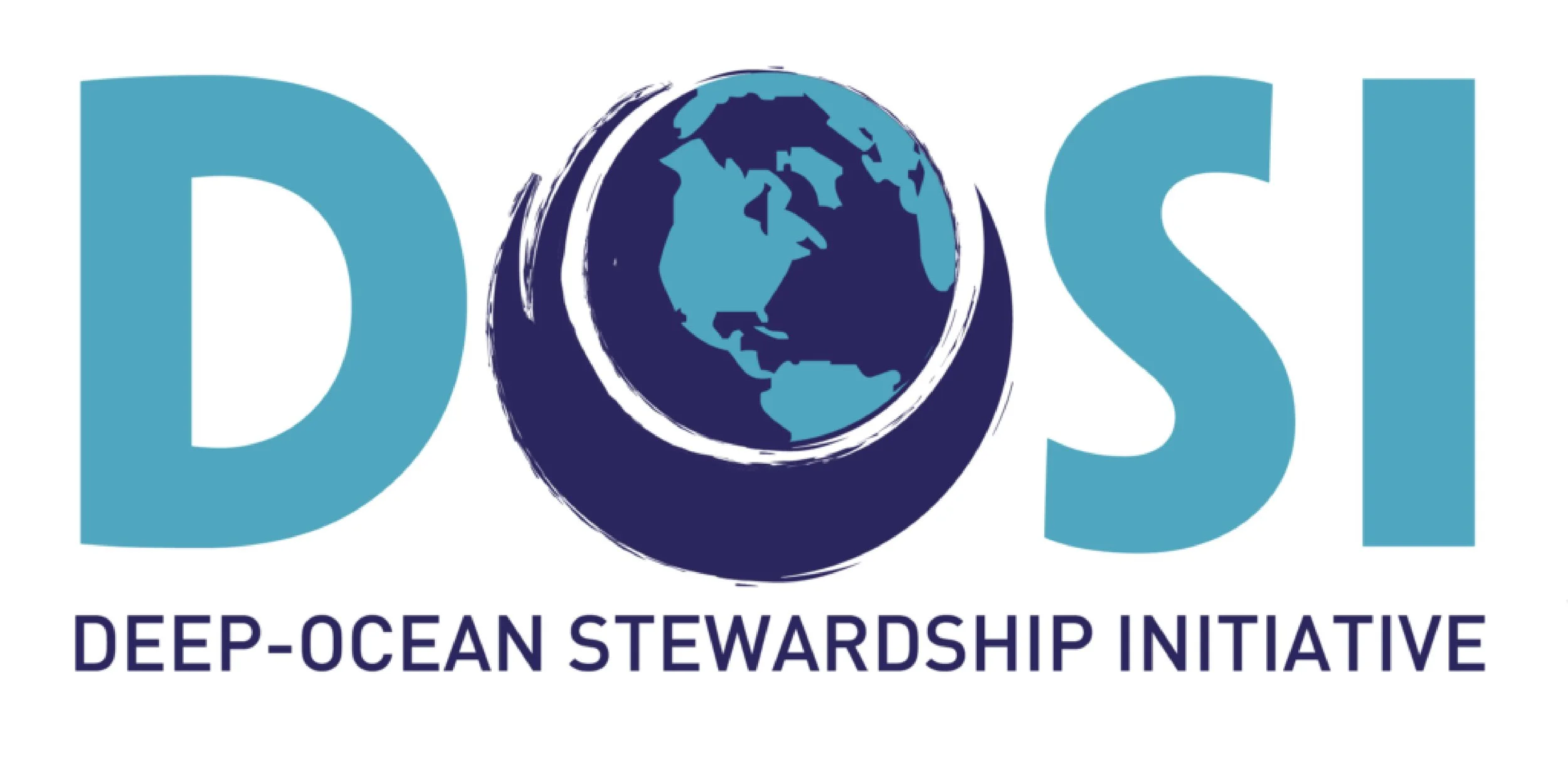Logo of D.O.S.I., the Deep-Ocean Stewardship Initiative, featuring a stylized Earth with North America visible, flanked by the acronym D.O.S.I. and the full name "Deep-Ocean Stewardship Initiative" below.